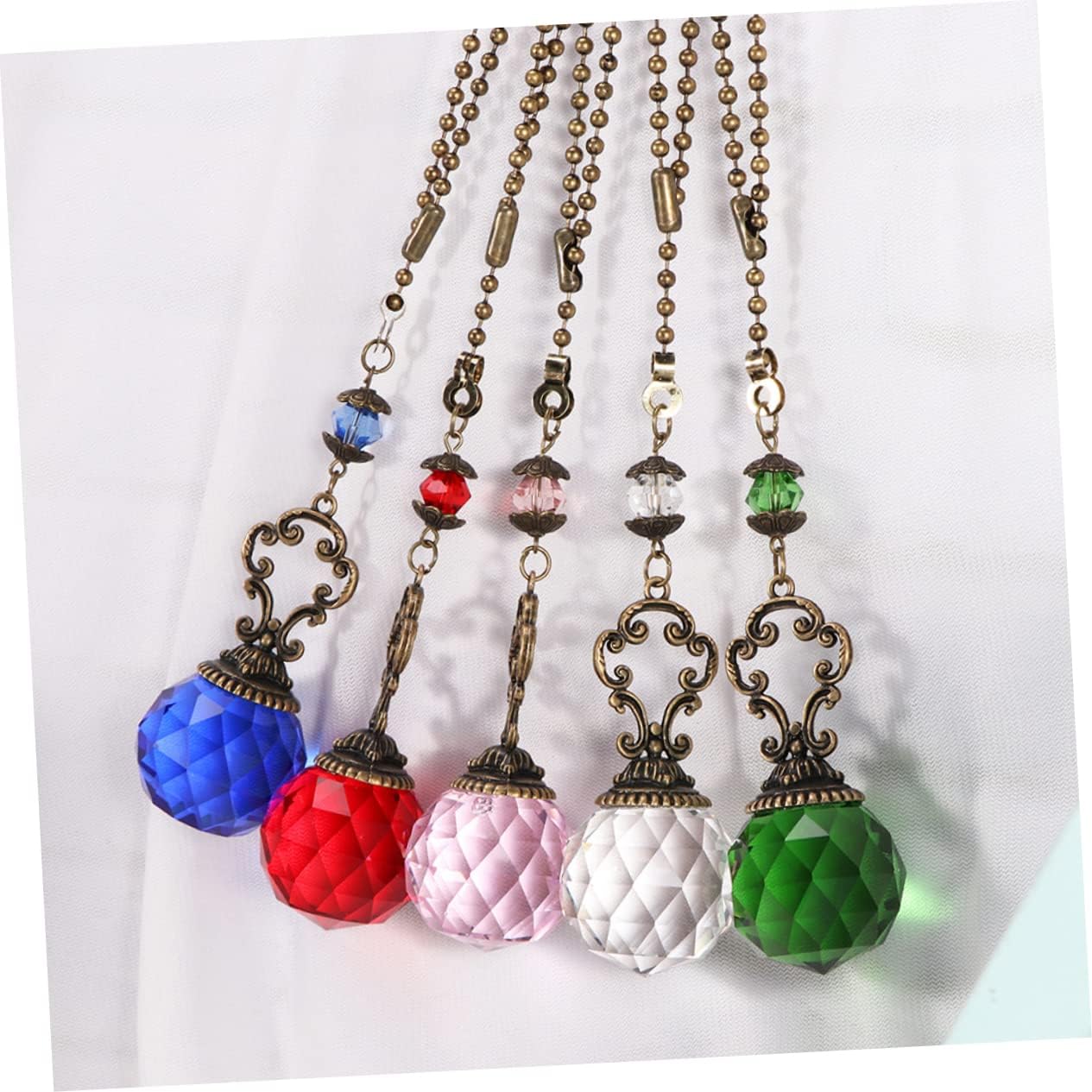 balacoo Ceiling Light Pendant Pull Chain Extension Crystal Fan Pull Chain for Ceiling Fan Decorative