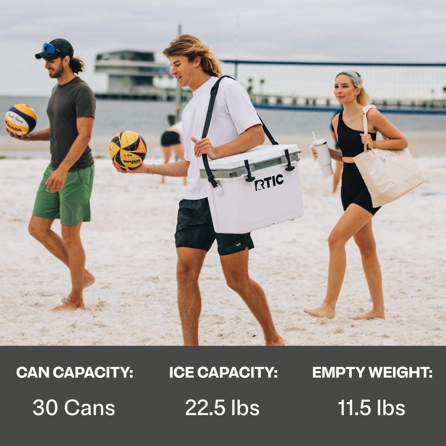 RTIC Ultra-Light 22 Quart Hard Cooler Insulated Portable Ice Chest Box for Drink, Beverage, Beach, Camping, Picnic, Fishing, Boat, Barbecue, 30% Lighter Than Rotomolded Coolers