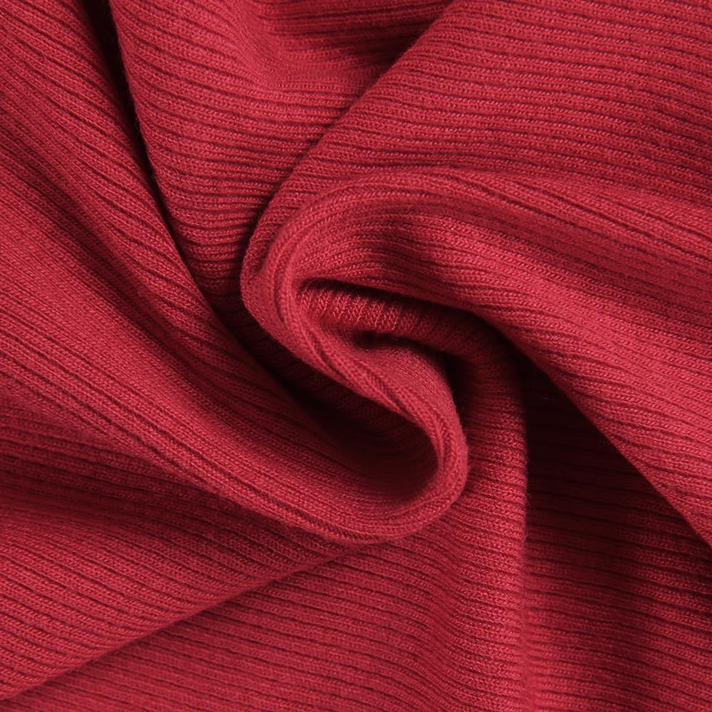 GEMBERA Womens Stretchy Long Sleeve Turtleneck Ribbed Knit Fitted Basic Bodysuit Shirt - Image 5