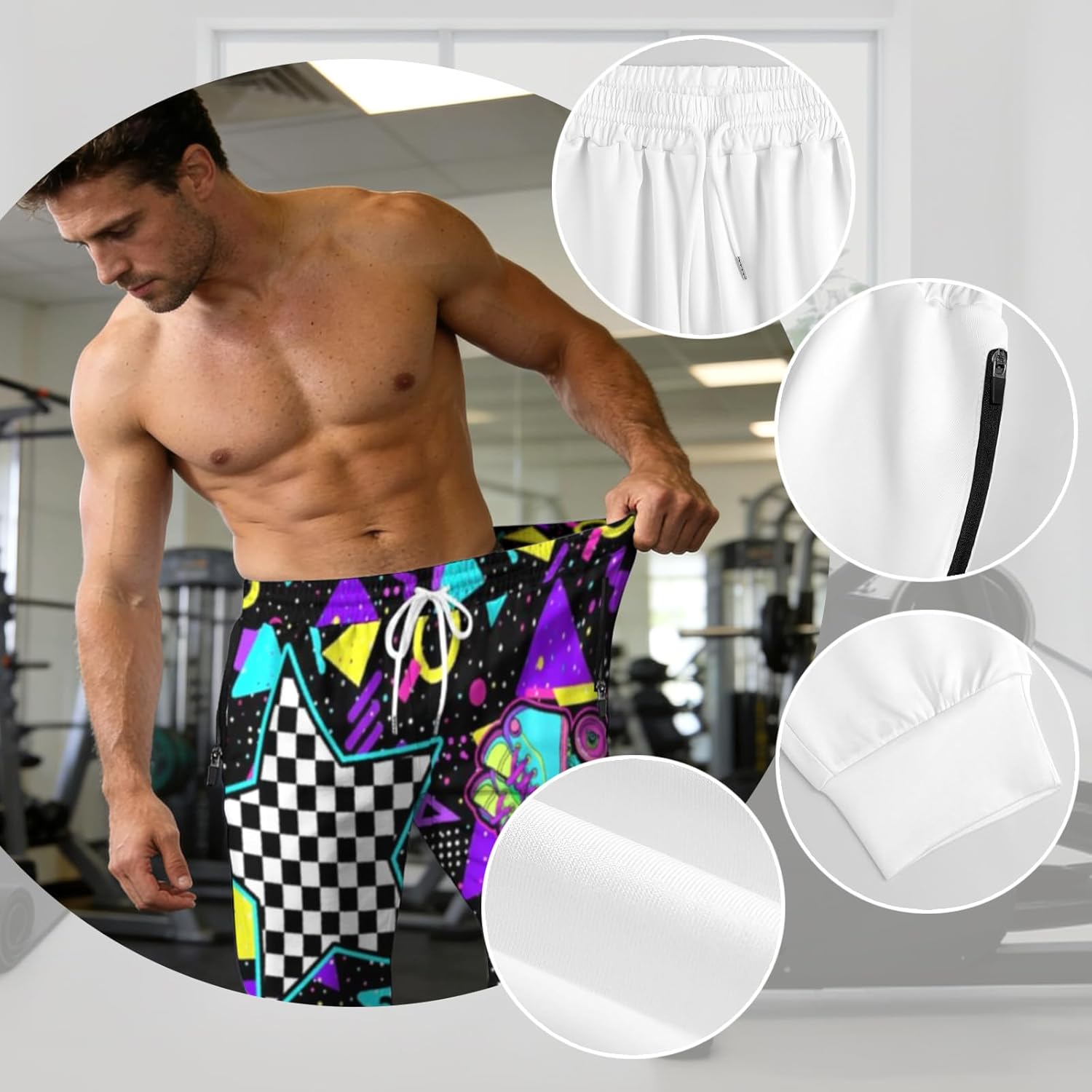 Men's Jogger Pants Sweatpants Workout Track Pants for Men with Zipper Pockets for Athletic, Jogging, Running - Image 4