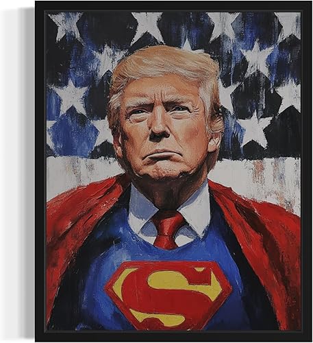 Donald Trump Superhero President Wall Art Print Poster, Official Presidential Po