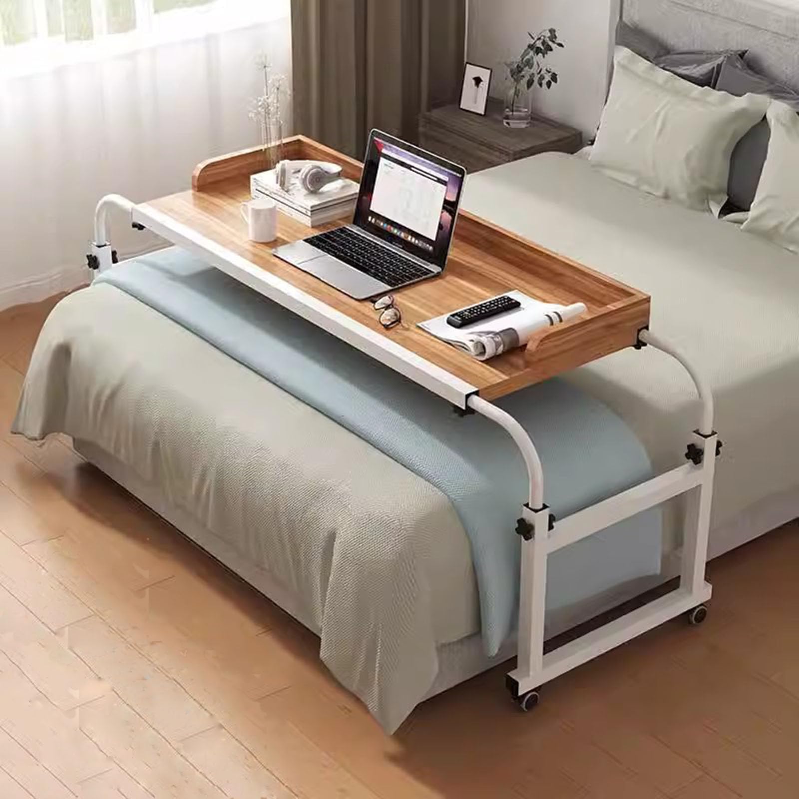 Table médicale roulante réglable pour lit, la solution aux douleurs de dos en travaillant