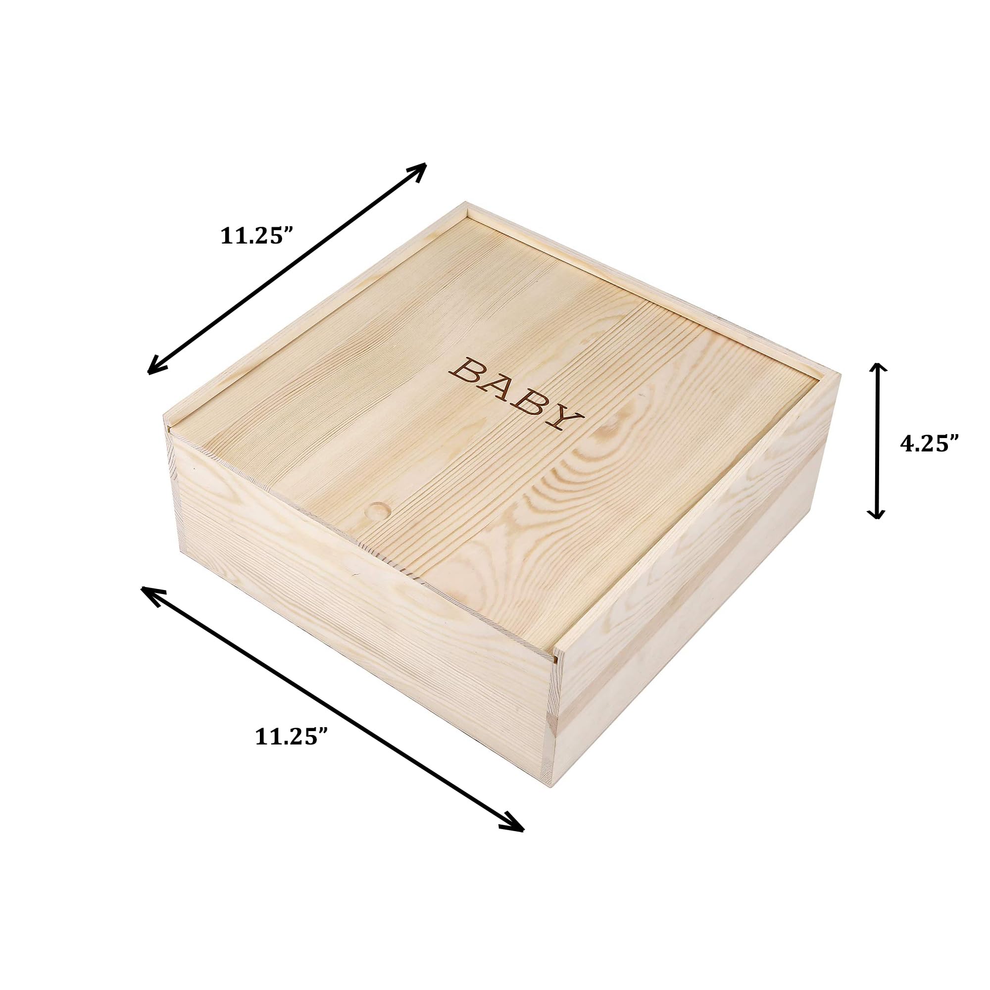 Stephan Baby Erinnerungsbox aus natürlichem Kiefernholz, für Babys