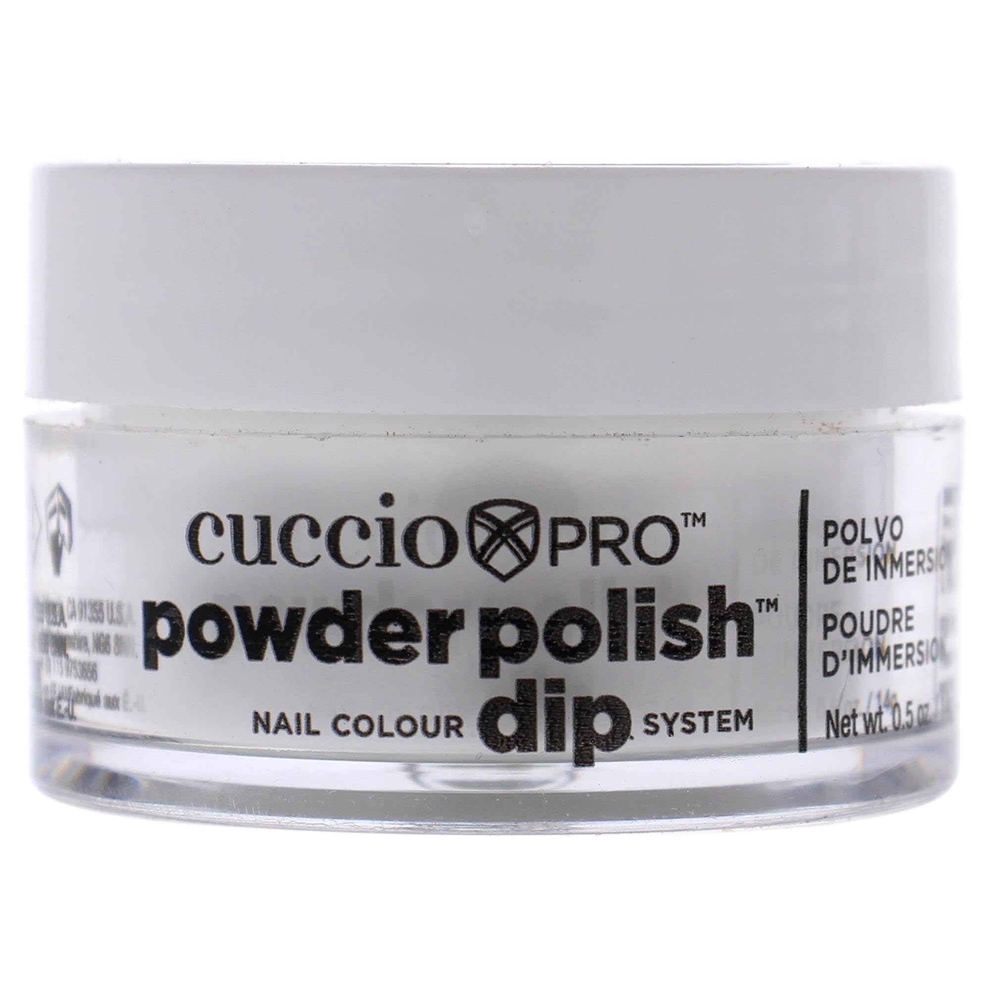Cuccio - Pro Powder Polish Nail Colour Dip System - White With Silver Mica - for Women - Nail Powder - 0.5 oz