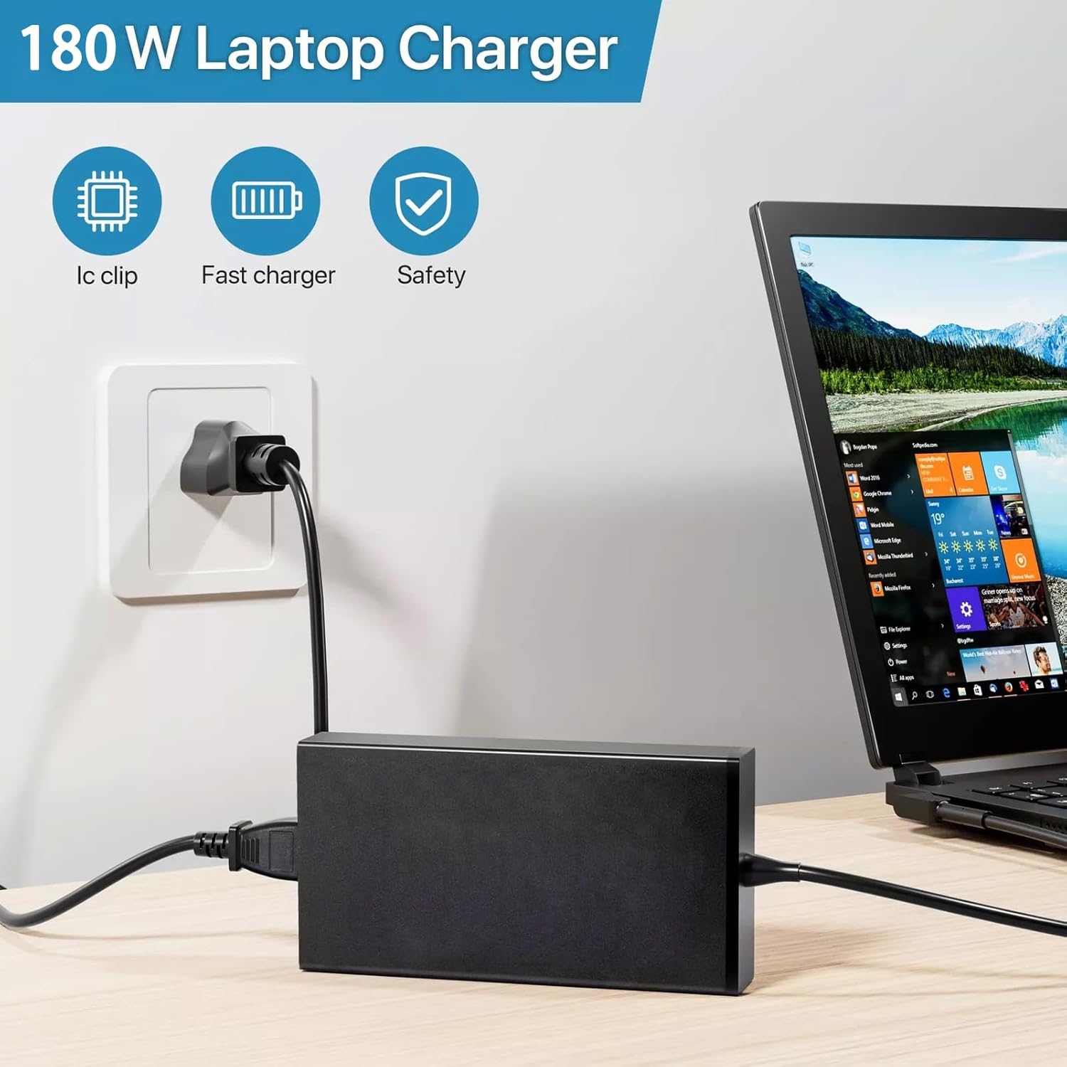 180W Charger for Acer Aspire 7 A717-72G A717-72G-70DN Gaming Laptop 19.5V 9.23A Power Supply Adapter Cord