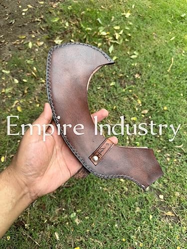 Miniatura 6 de Empire Industry - Caza de acero J2 hecha a mano personalizada de 15 pulgadas de largo Egytian Mini Khopesh con funda de cuero, agarre envuelto en