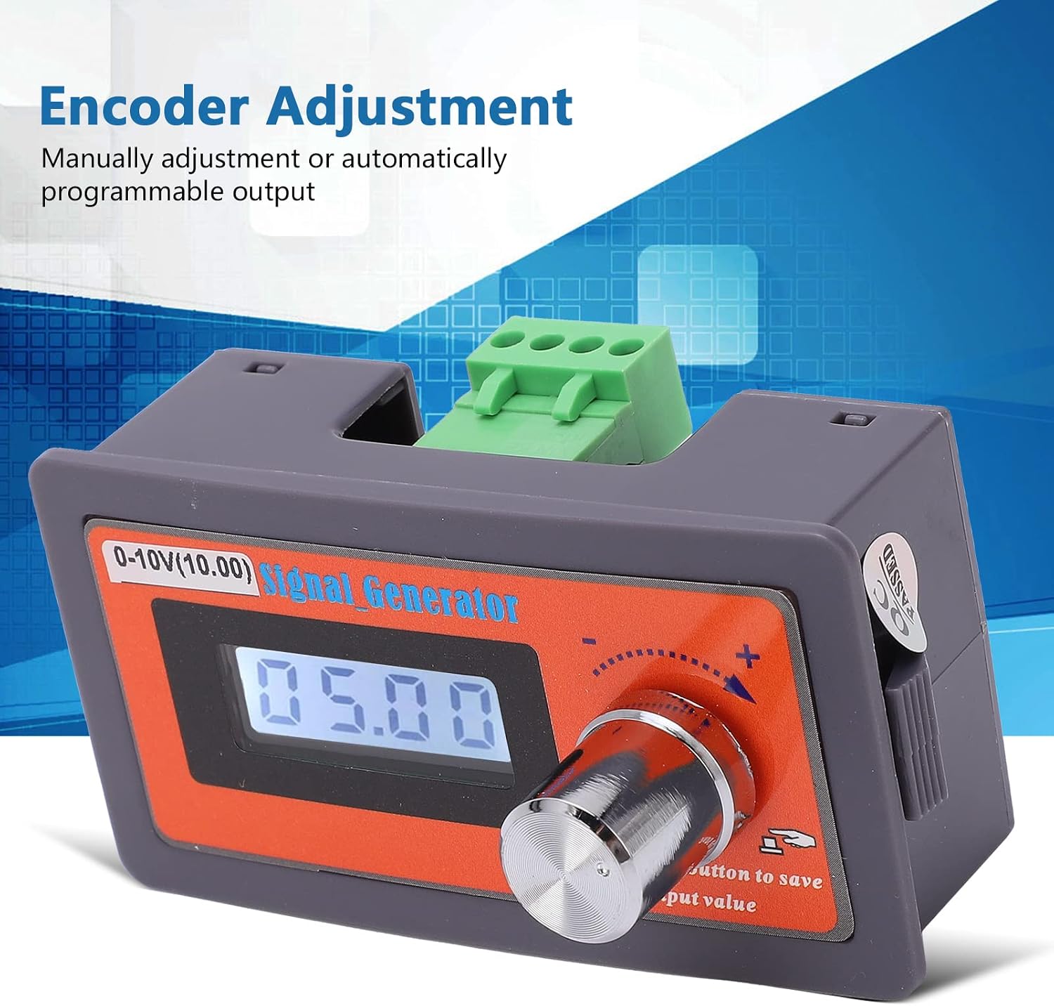 ABS DC 0‑10V Voltage Signal Generator, High Accuracy Adjustable Voltage Signal Simulator, Multiple Protections Voltage Simulator for Electrical Machiner