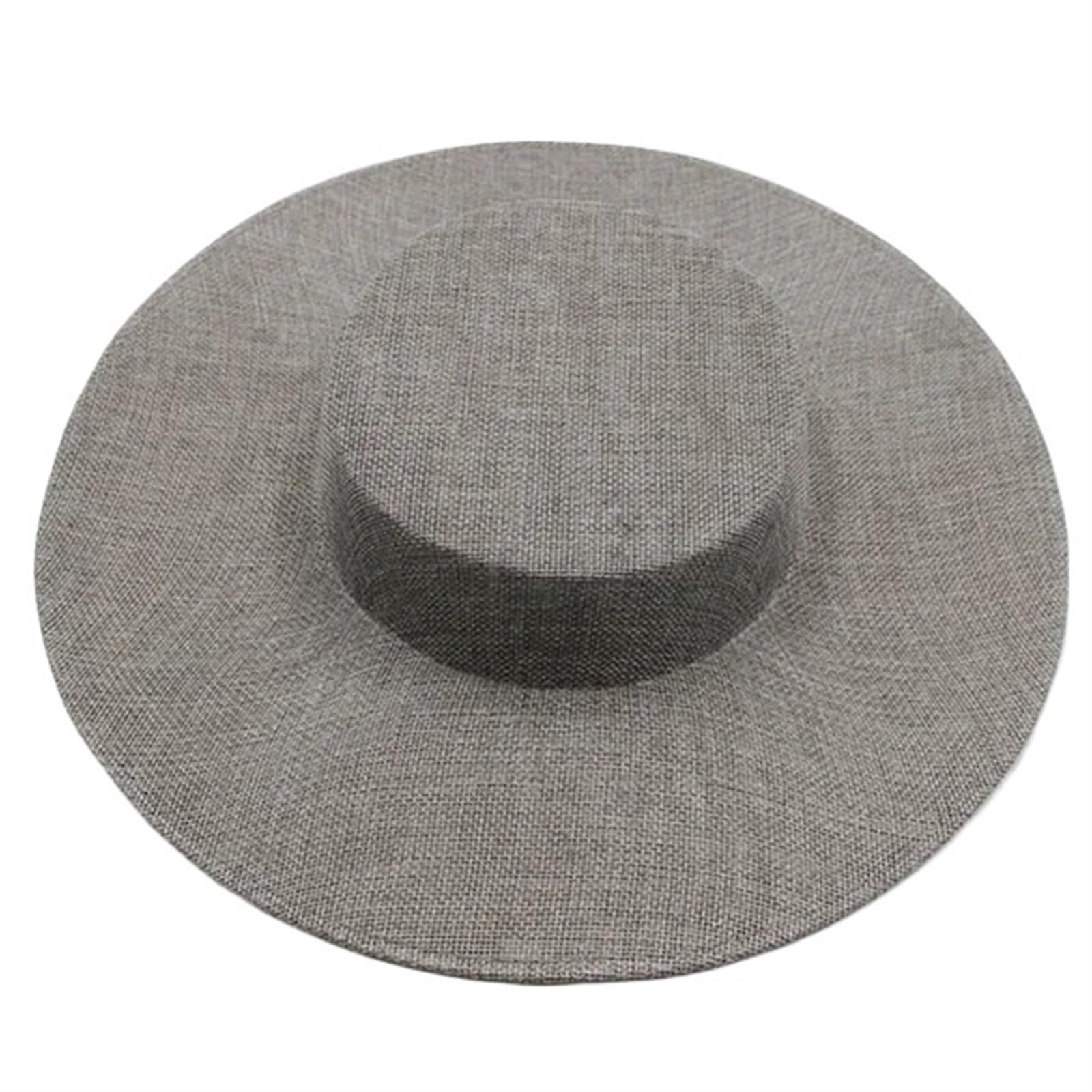 UALXPAO Wedding Hats 31CM Fascinates Base Big Cap Wedding Millinery Supplies DIY Hair Accessories Hat Women Church Headpiece for Tea Party,Weddings(Grey)