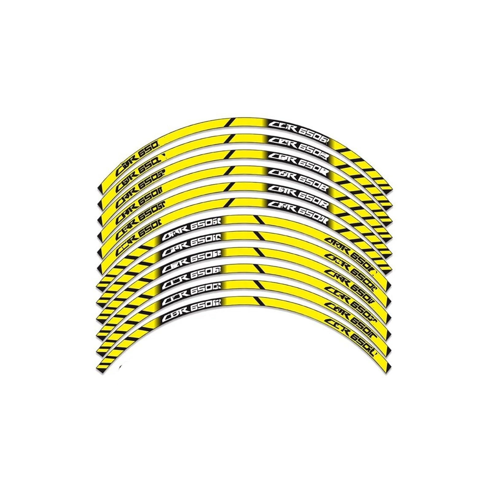 Motorradaufkleber Moto Radnabendekoration Aufkleber Außenfelgenstreifen Reflektierende Aufkleber Aufkleber Für CBR650r Für CBR 650r(Reflective Yellow)
