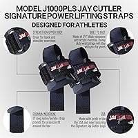 Vista 3 de Schiek Deportes Modelo J1000PLS Jay Cutler Signature Power Lifting Straps Negro