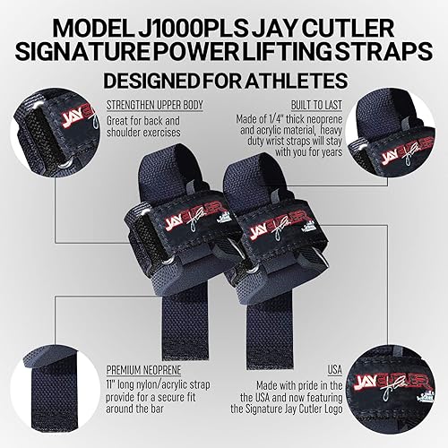 Miniatura 3 de Schiek Deportes Modelo J1000PLS Jay Cutler Signature Power Lifting Straps
