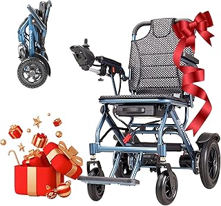 D04 Elektrorollstuhl, 20KM Reichweite, 12Ah abnehmbarer Lithium-Akku, 18.5kg Ohne Batterie, 500W Motor, elektromagnetische Bremse, 150kg Tragkraft, ideal für Reisen & Alltag