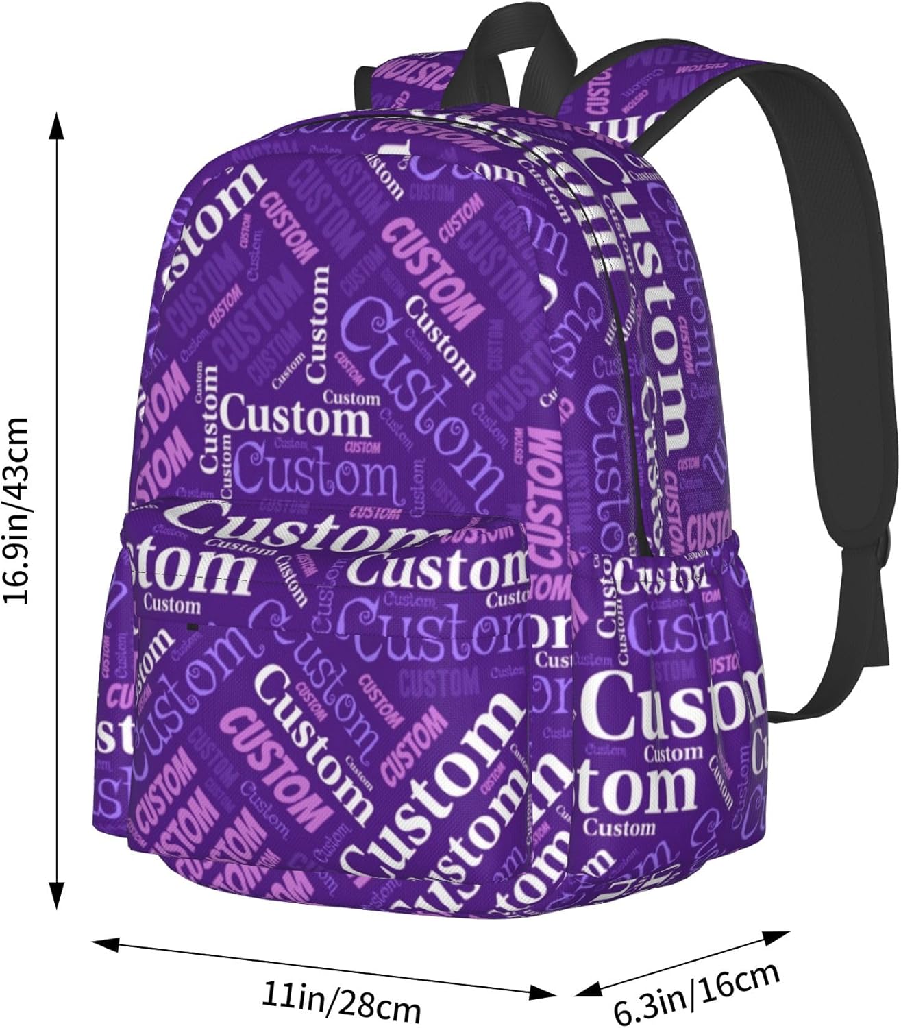 Custom Backpack with Name, Personalized School Backpacks with Name, Your Own Design School Backpack, Customized Name Bookbags