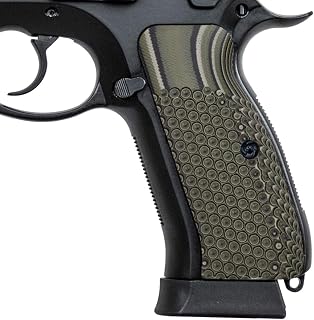 Guuun CZ 75 Grips, G10 SP01 Tactical Grips Full Size Thin, Golf Ball Dimple Texture