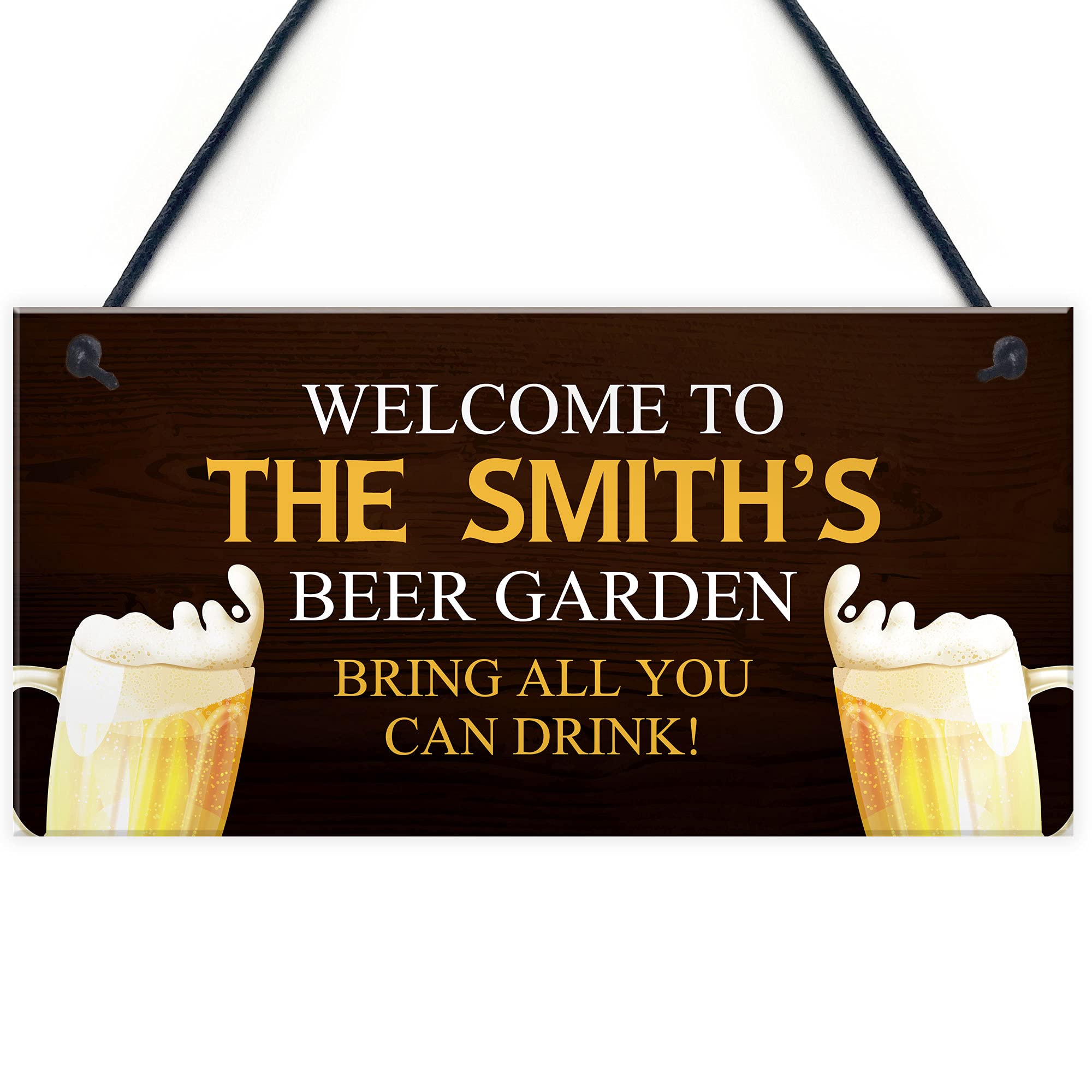 Funny Beer Garden Sign Personalised For Man Cave Bar Pub Alcohol Gift For Men