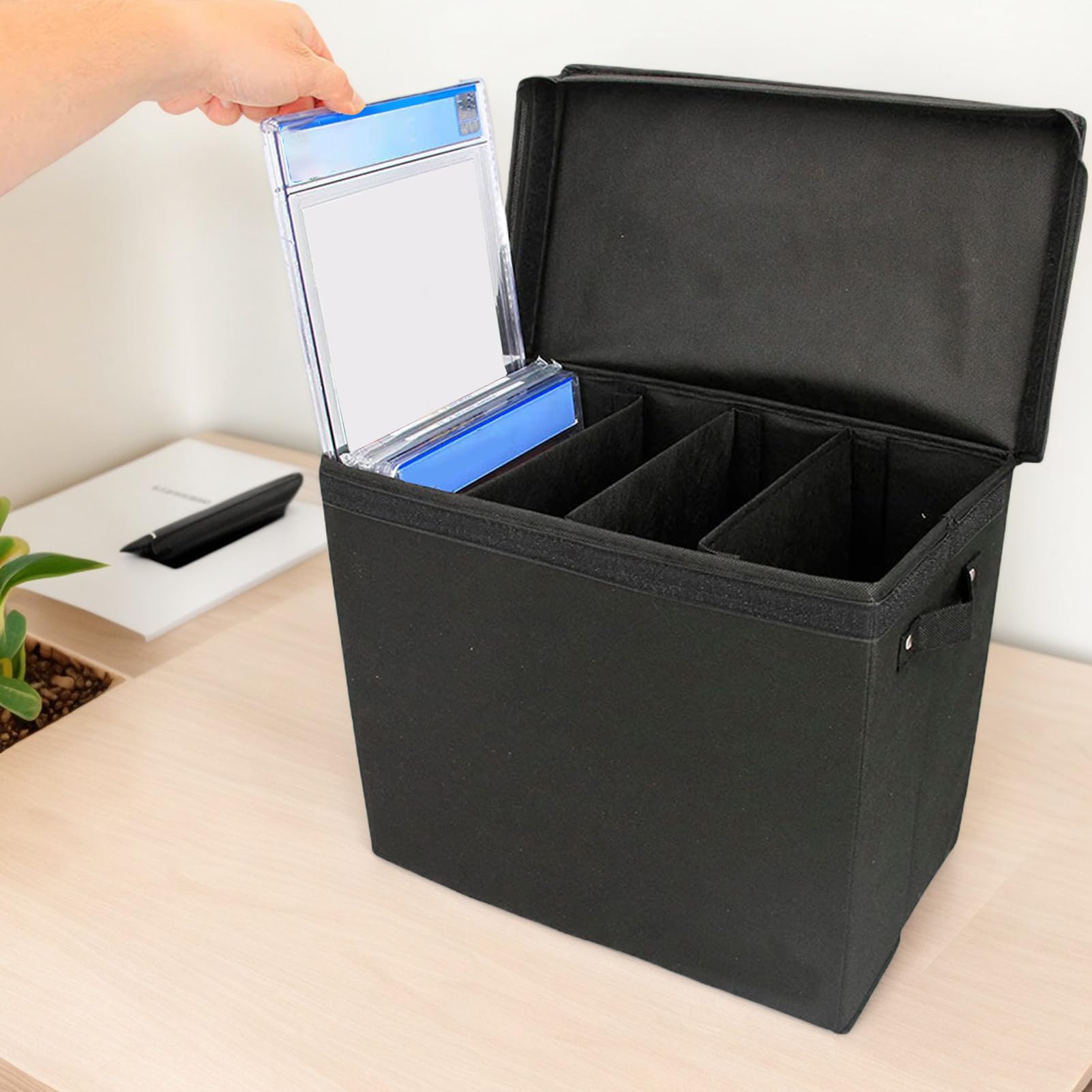 Comic Aufbewahrung Dokumenten-Aufbewahrungsbox mit 3 Trennwänden | Stapelbare Dokumentenbox Für Zu Hause Büro Schule