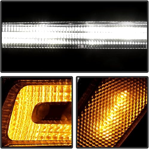 Miniatura 7 de KEEKPO - Para tipo halógeno 2017-2021 Jeep Grand Cherokee Estilo Actualizado LED Tubo & Señal Proyector Faros Faros Faros