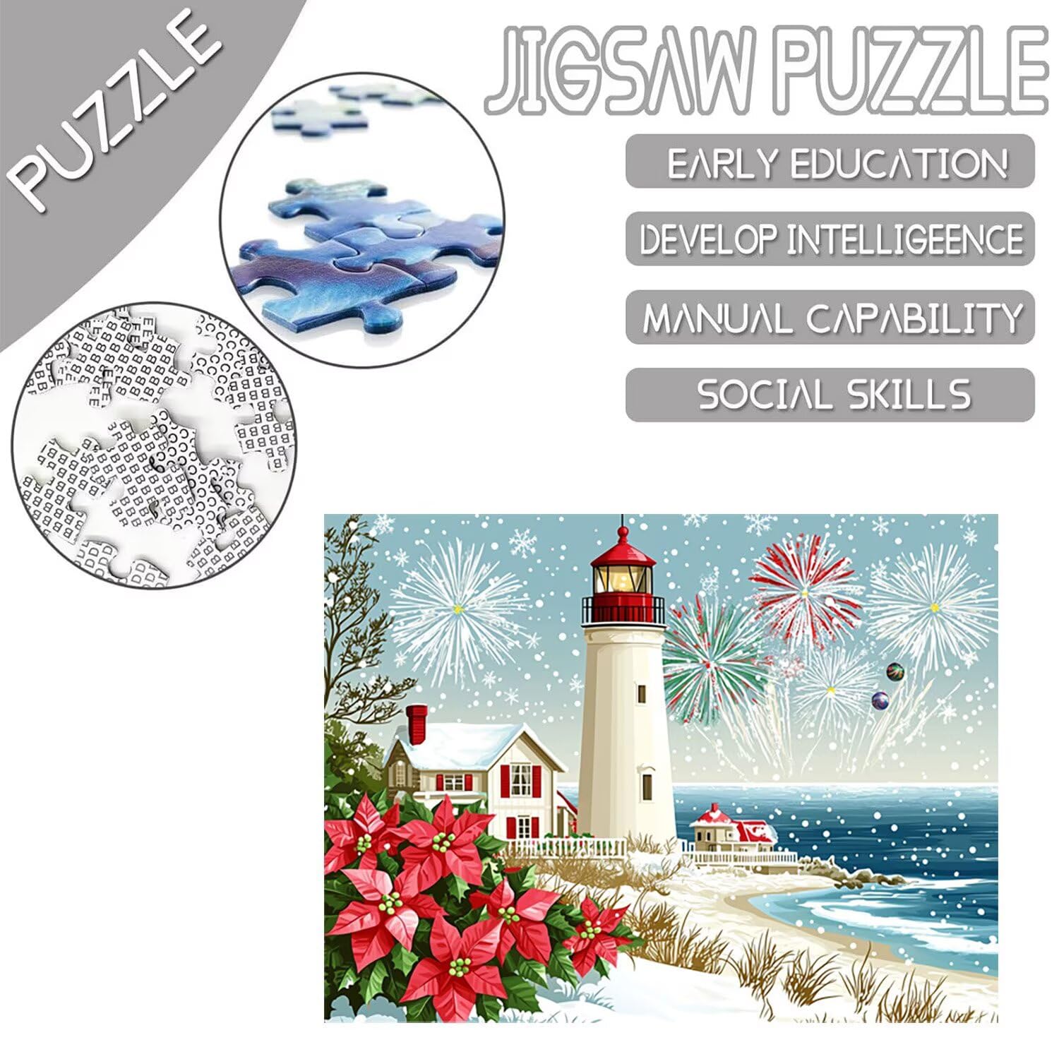 Puzzle dla dorosłych 1500 sztuk świątecznych latarni | Zabawa rodzinna i zajęcia grupowe dla nastolatków i | Prezent urodzinowy dla dzieci od 14 lat | Dekoracja domu i pomysł na prezent na relaks
