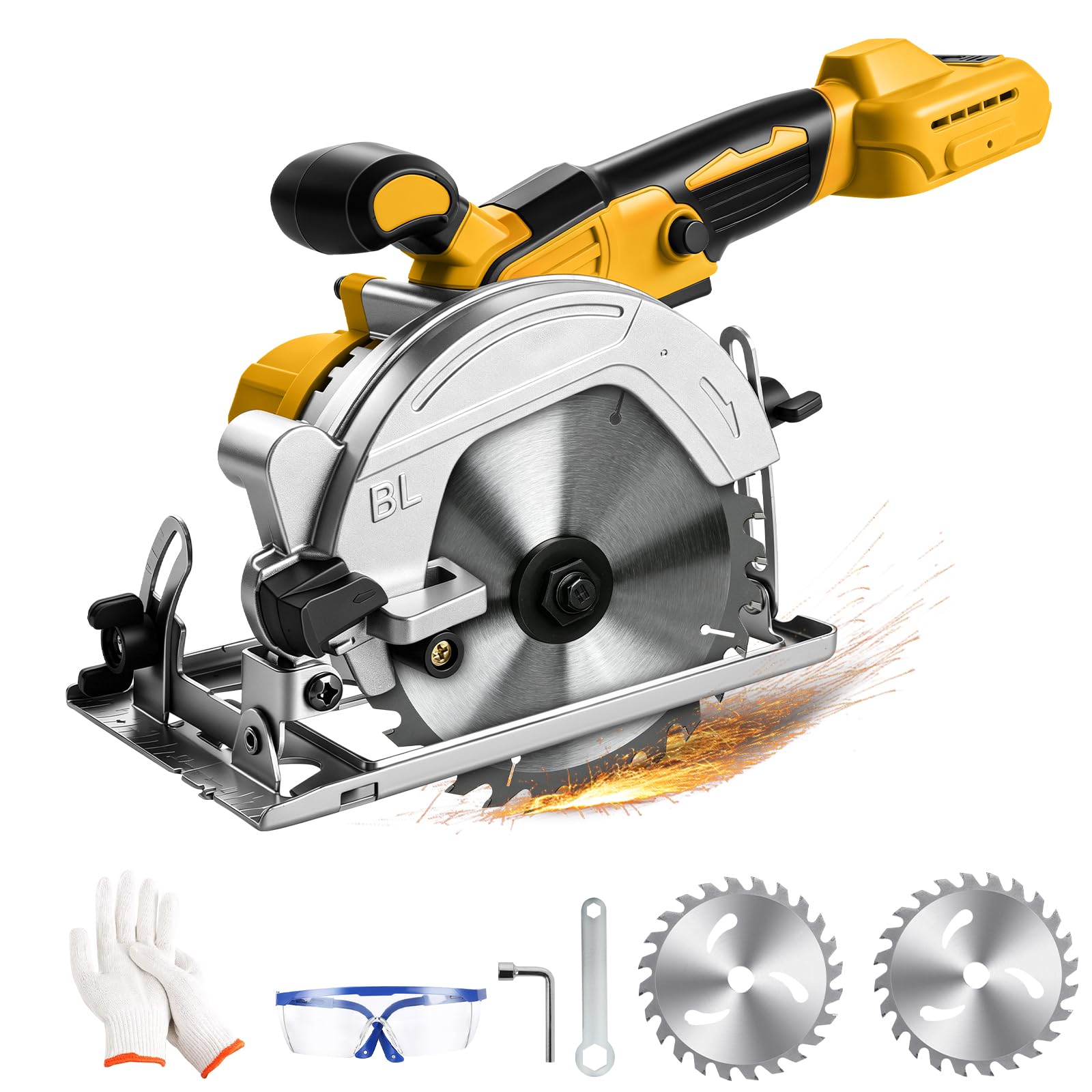5-1/2 Inch Cordless Circular Saw for Dewalt 18V 20V Max Battery, No Battery
