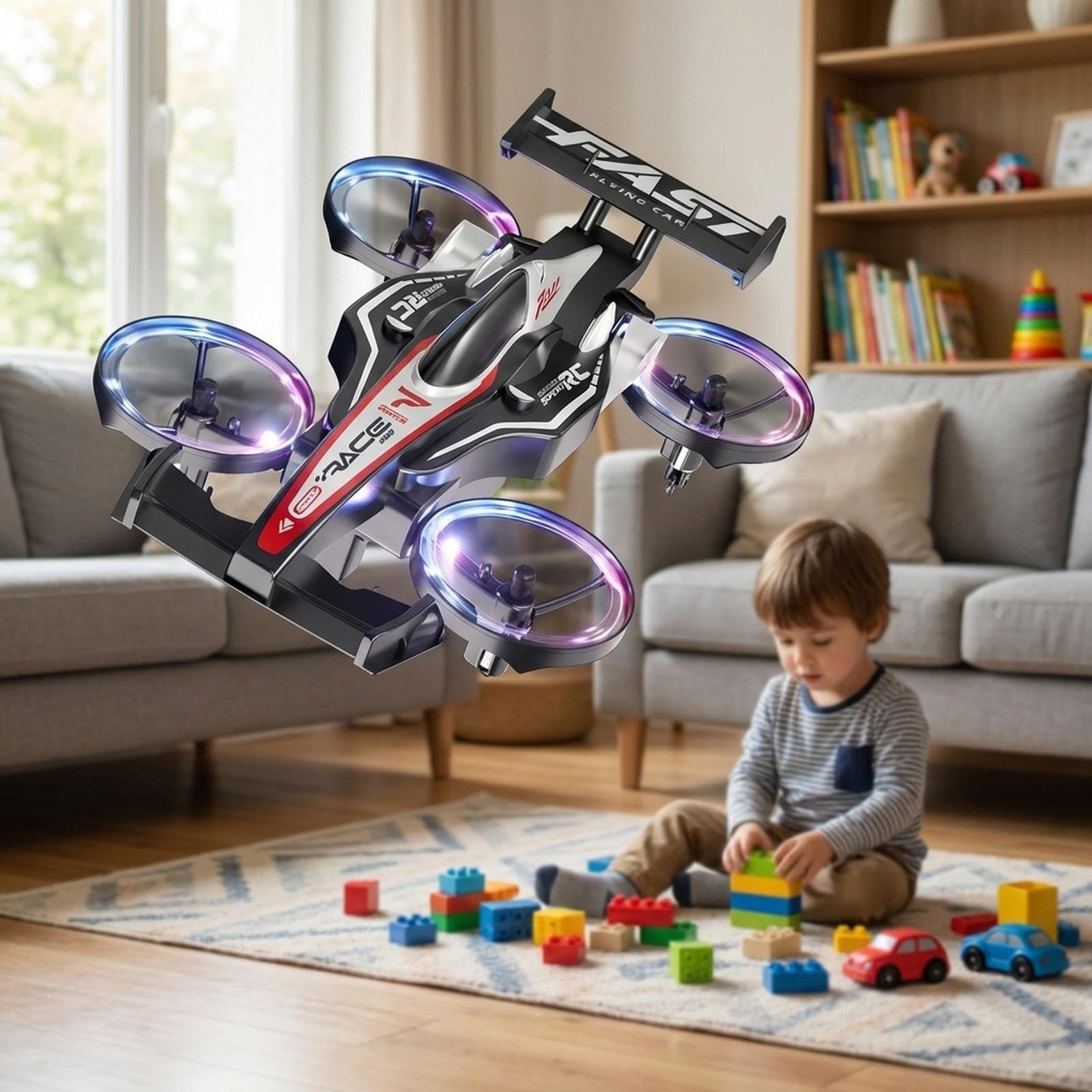 MagiDeal Aeroplano Radiocomandato, Quadricottero Leggero E Divertente, Giocattolo Volante a 360° per Adolescenti, Principianti E Bambini, Rosso