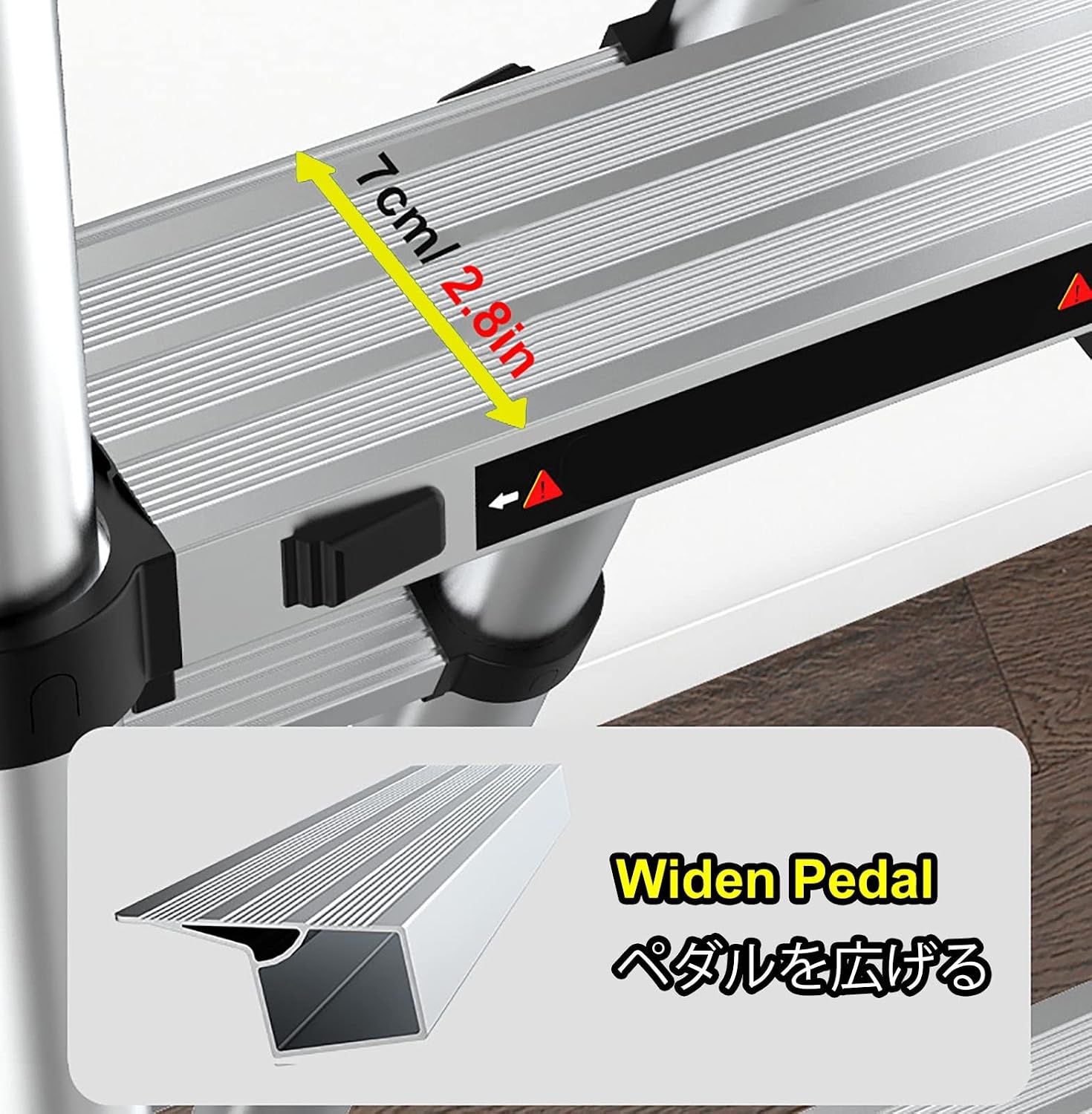 Telesladder Portable Lightweight Telescoping Ladder with Non-Slip Feet, Climbing Frame Telescope for Roofing Business Office Hobbies, 1.5M/ 2 M Tall/1.5M/4.6Ft image 4