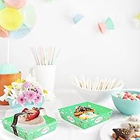 Vista 7 de Mini caja para pasteles, 50 recipientes de plástico transparente de 4.5 pulgadas para magdalenas, galletas, pasteles de luna, pequeño soporte