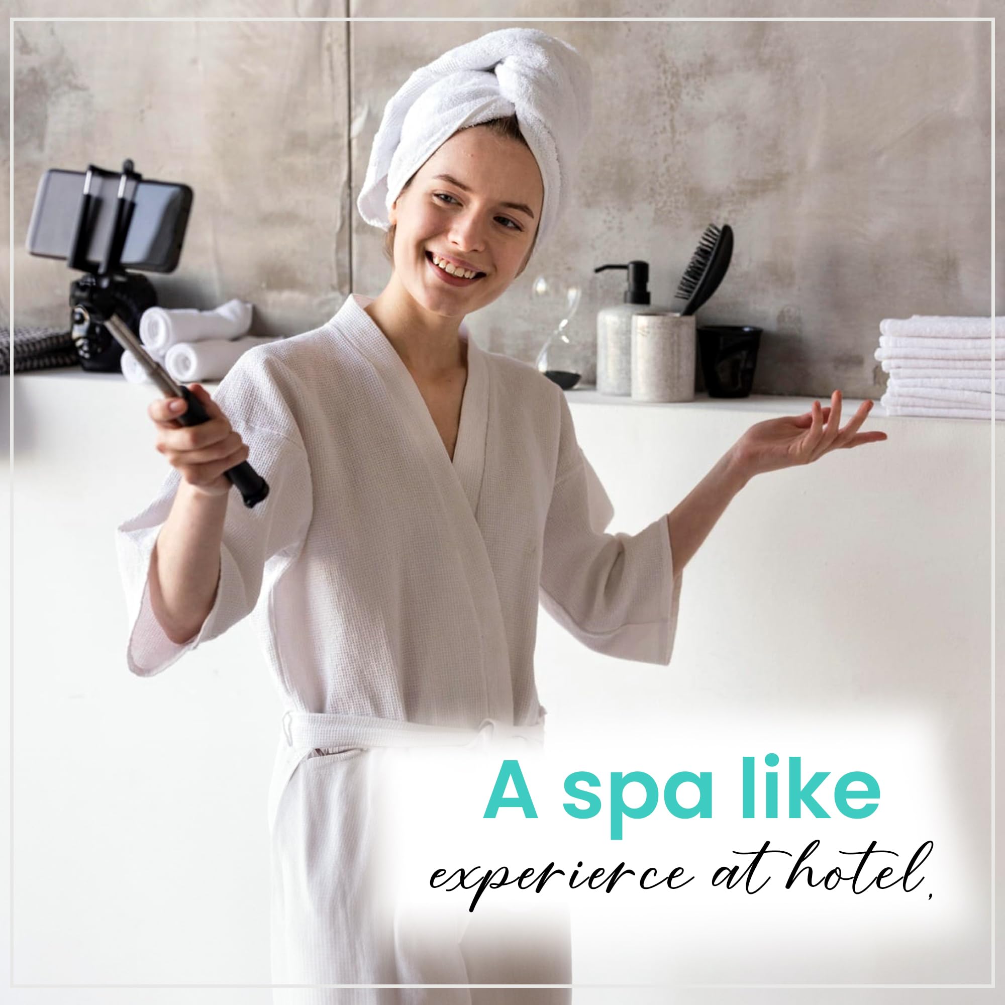 50 toallas de baño grandes de hotel blancas (54 x 27) – solo $4/toalla – Toallas de baño a granel – Paquete de 50 piezas al por mayor – Secado rápido – Toallas blancas de salón a granel, toallas de