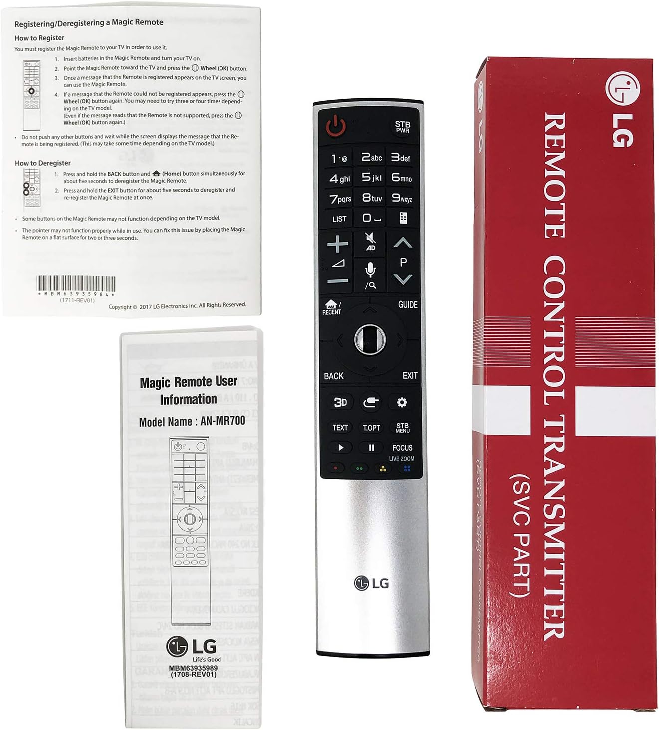 Original Magic Voice Remote Control Transmitter AN-MR700 AKB75455601 for LG Smart 4K TV 65UH950T 70UH635T 75UH652V 75UH855T 79UH953T 86UH955T
