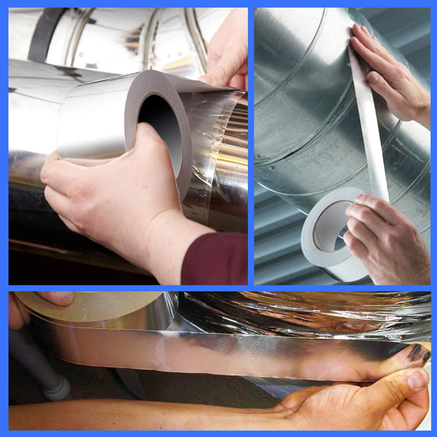 Impresa Aluminum Foil Tape 2-Pack - 1.9 in x 150 ft, 3.4 mil - Contractor-Grade Foil Duct Tape - Heat & Moisture Resistant for HVAC, Metal Repair & Insulation