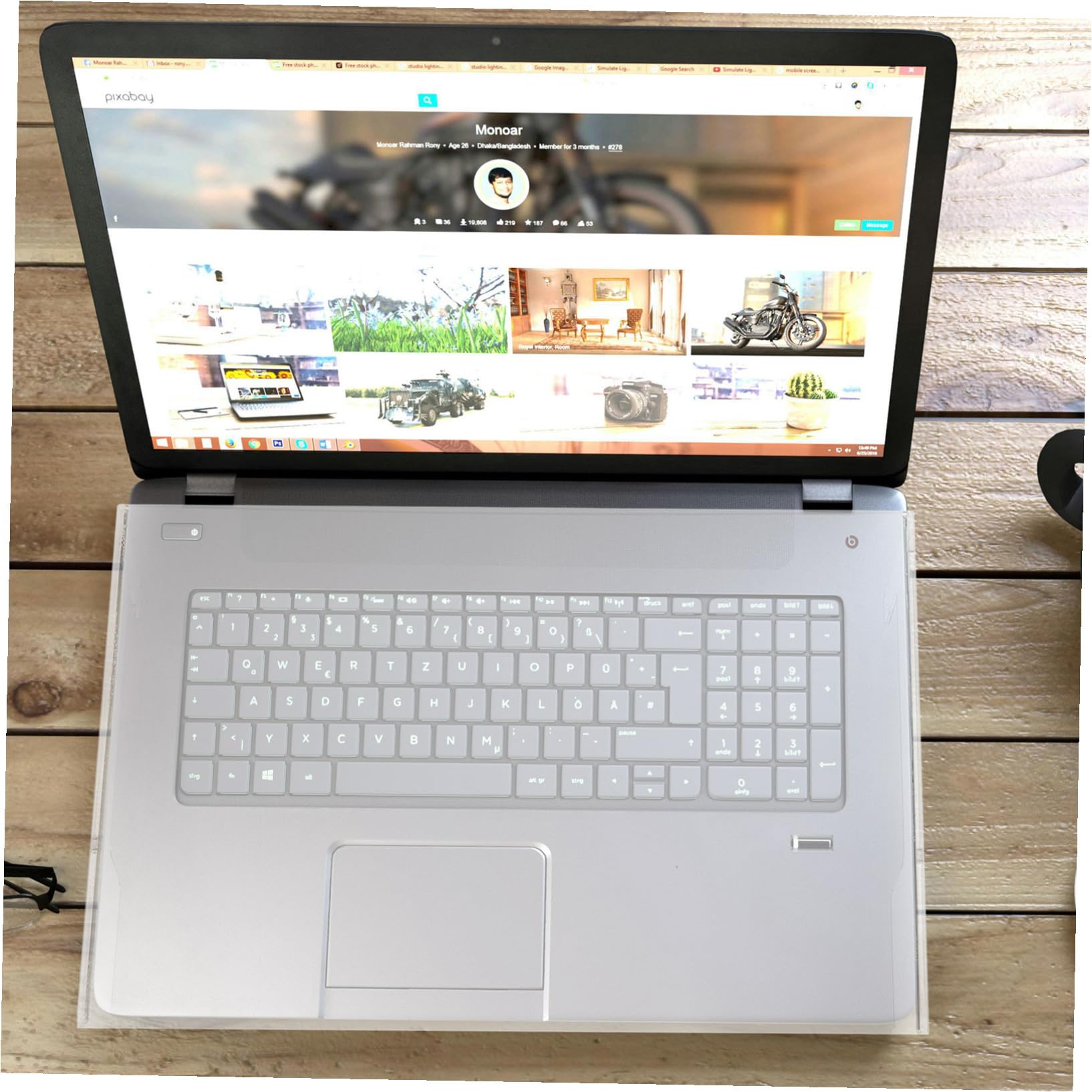GALPADA Bouclier de Clavier en Acrylique Transparent 17,3 Pouces, Protège-Clavier Robuste et Facile à Nettoyer pour Ordinateur Portable