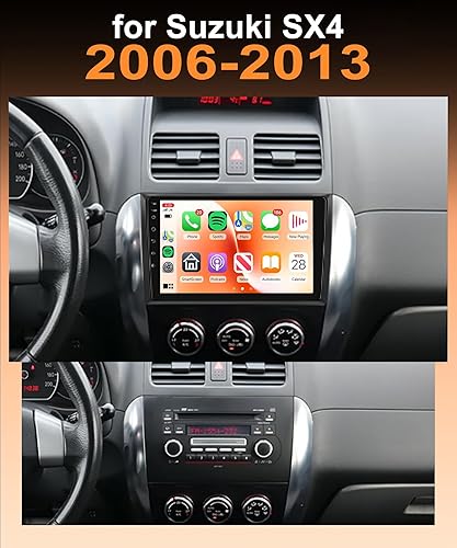 Miniatura 2 de Rimoody 4Core 4G+64G Android 13 Radio estéreo para coche Suzuki SX4 2006-2013 Carplay inalámbrico Android Auto navegación GPS WiFi, pantalla táctil