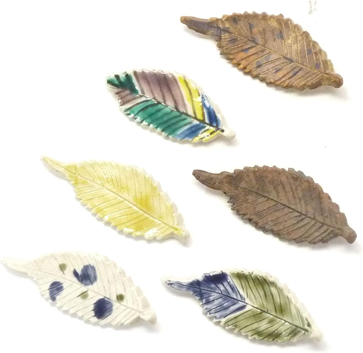 Kutani japanese porcelain【Chopsticks Rest】Fall Leaves