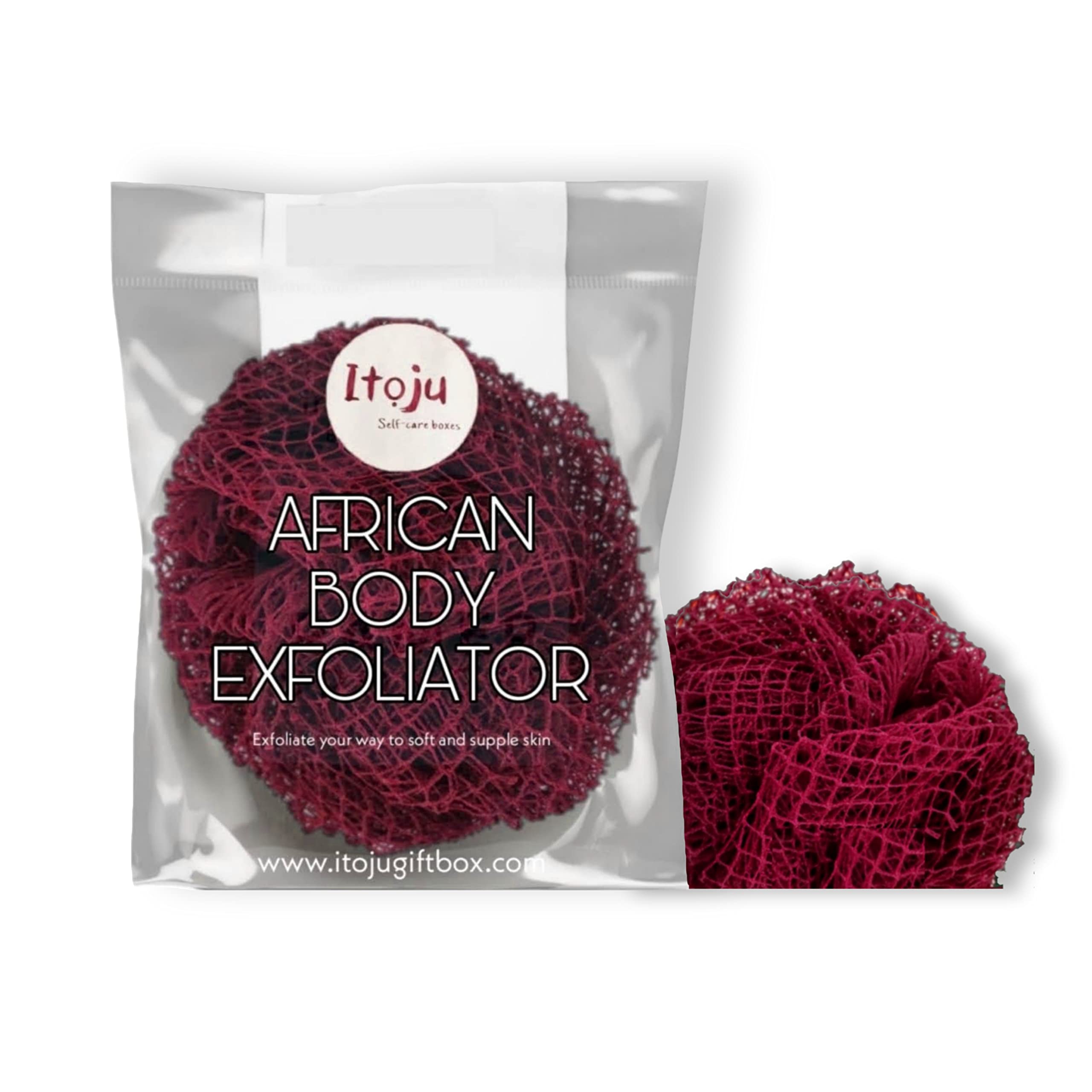 Durable African Net Exfoliator - Bath & Shower Sponge, Loofah, Pouf, African Shower Scrub, Scrubber, Sapo, Mesh, Net Sponge, Koin Koin, for adults and children