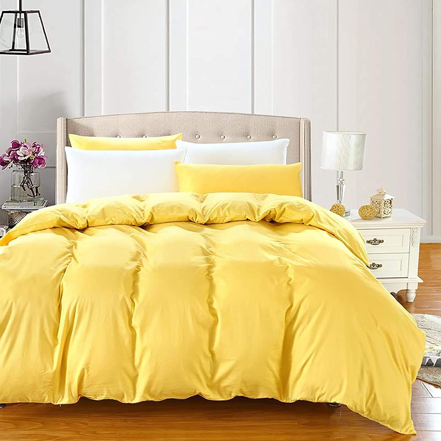 MGEMJMJ Egyptian Cotton Duvet Cover,Solid Color Luxury Skin-friendly Comforter Cover,Sateen Weave Silky Soft Breathable Quilt Cover(Size:200x230cm(79x91inch),Color:D)