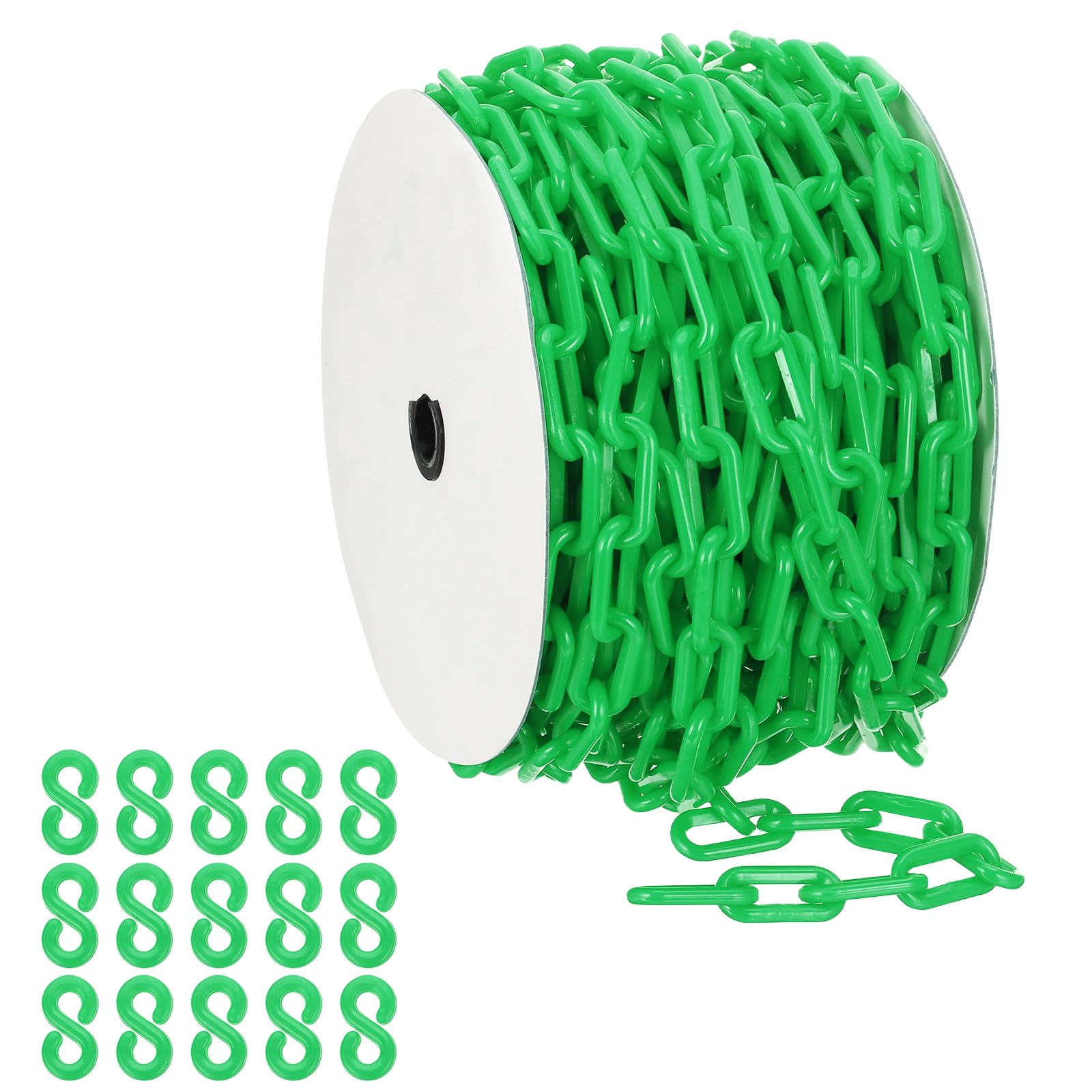 PATIKIL Chaîne plastique verte 115 pieds Chaîne barrière sécurité plastique