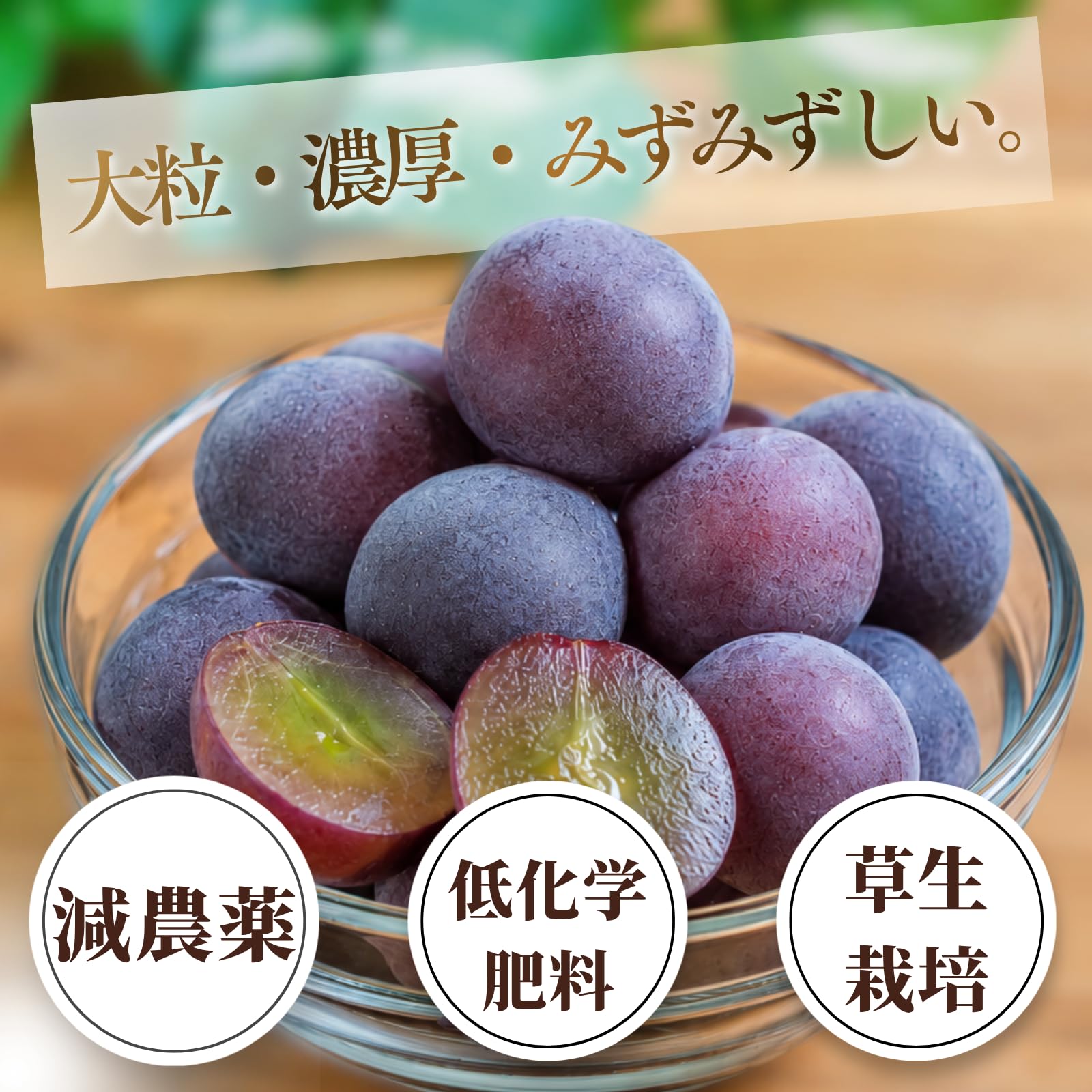 Amazon.co.jp: 山梨県産 ピオーネ 約2kg（3〜4房）秀品 産地直送 種