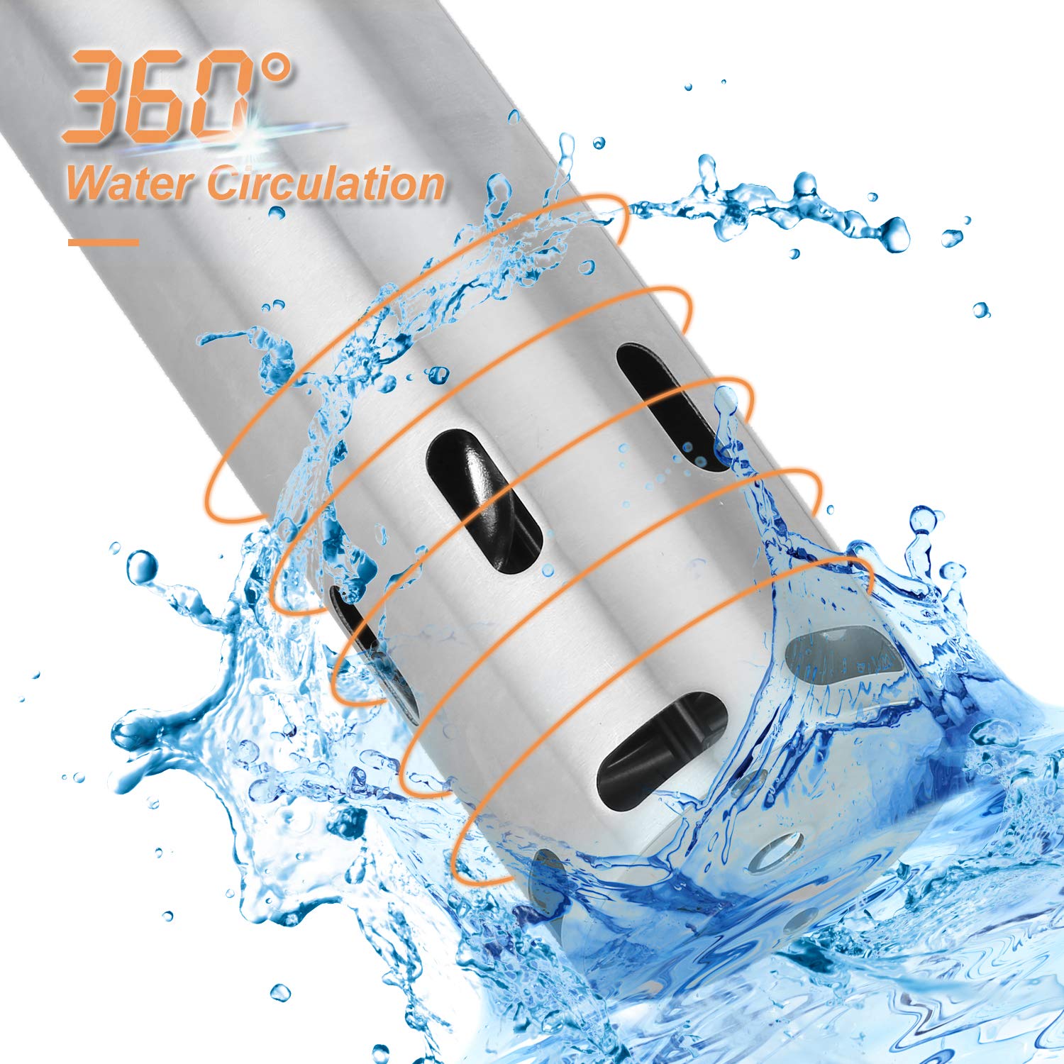 Cuiseur sous vide en acier inoxydable, mijoteuse avec écran tactile LED, 1000 W, réglage précis de la température et minuterie, livre de recettes, gris (réutilisable)