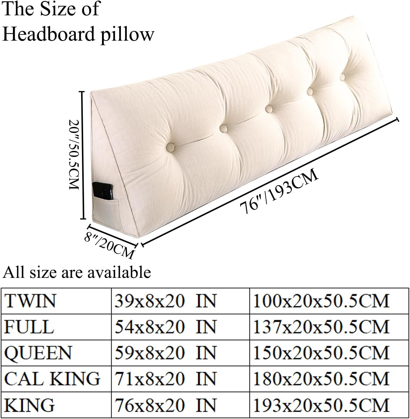 SAMTY Husband headboard Pillow Large Back Rest Support Reading Pillows for Sitting in Bed for Adults Triangle Velvet Wedge Pillow headboard King Size, Blue Blue KING 76x8x20 IN