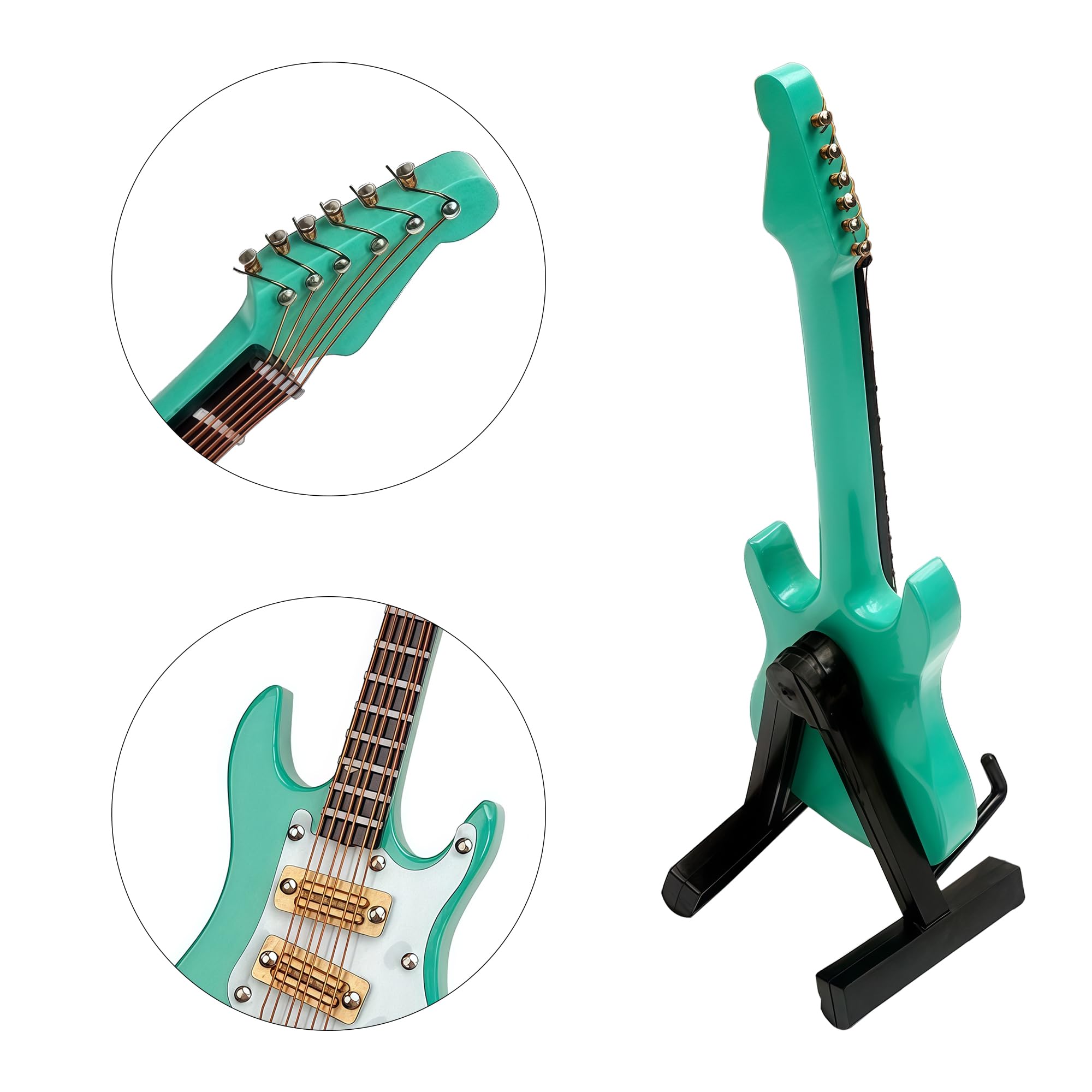 Amazon.co.jp: Musiin ミニチュアギター スタンドとケース付き、10cm