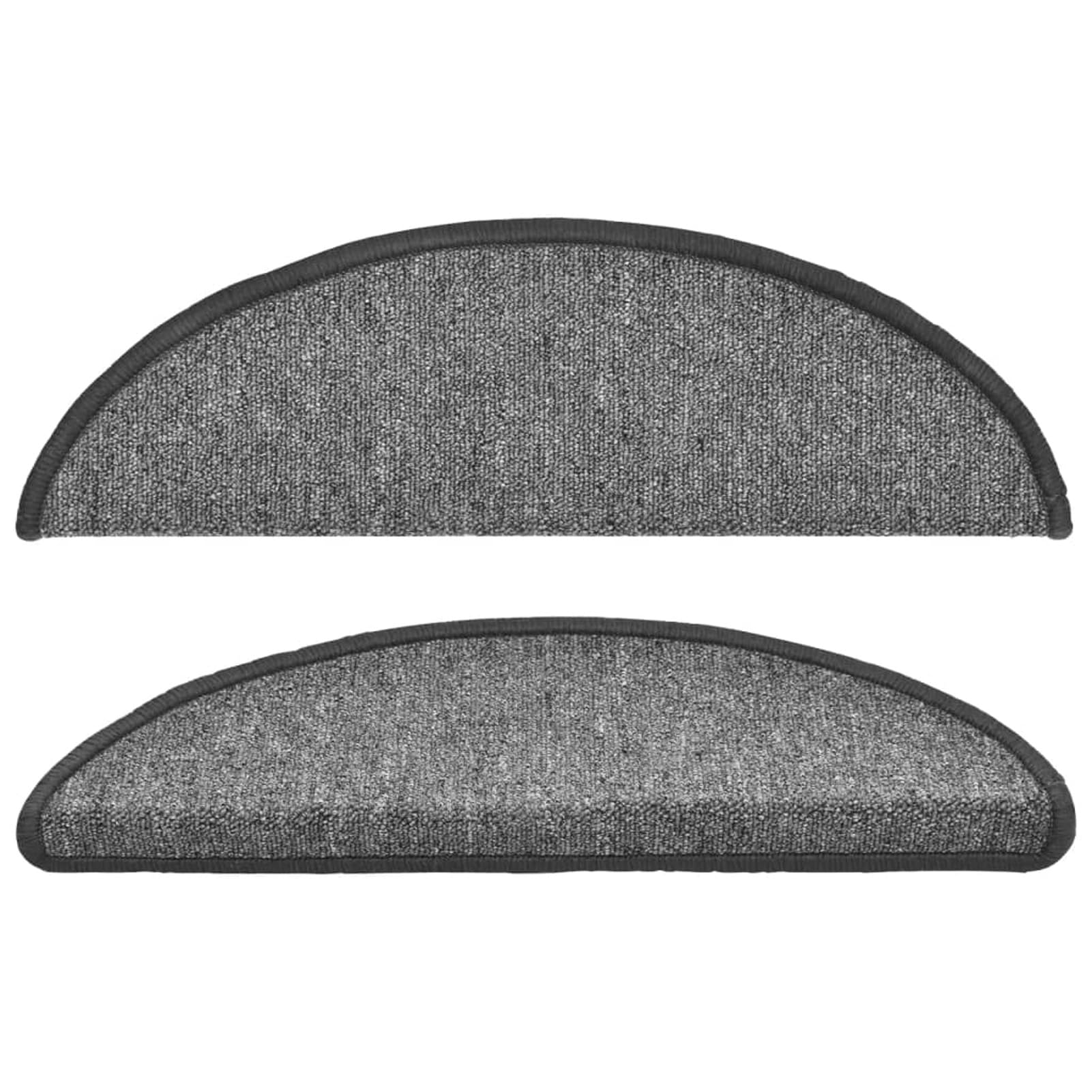 Tidyard Tapis d'escalier 15 pcs Gris foncé 56x17x3 cm, Tapis Escalier Tapis de Sécurité pour Sol Protection, Aînés et Animaux
