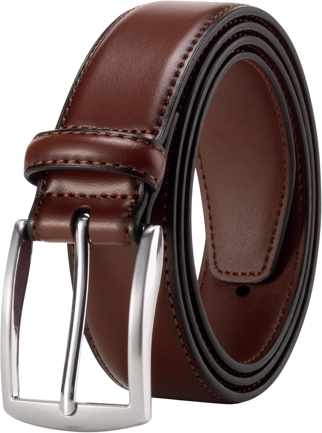 KM Legend Mens Leather Dress Belt for Work Business and Casual