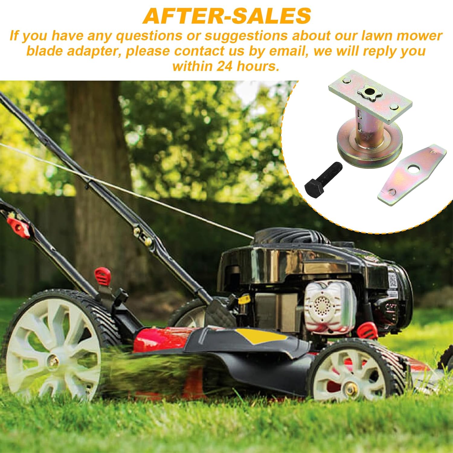 QQZ Lawn Mower Blade Adapter 687-02528 for MTD Yard-Man Troy-Bilt TB230 240 260 280, with Pulley, Bolt, Blade Washer