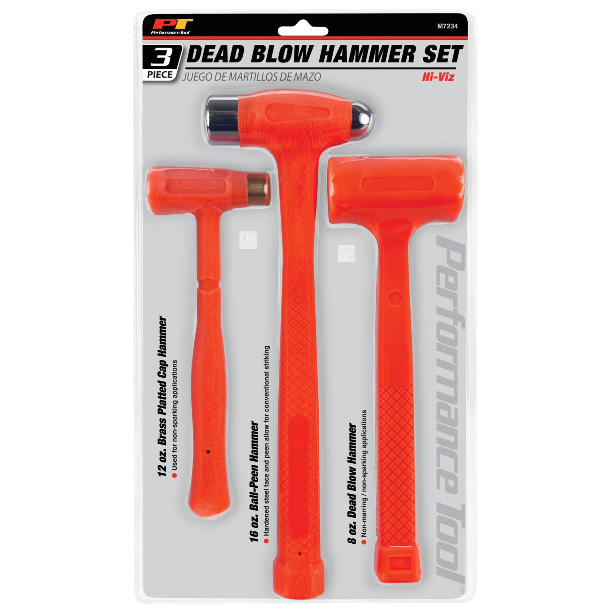 Performance Tool 3-Piece Dead Blow Hammer Set -9