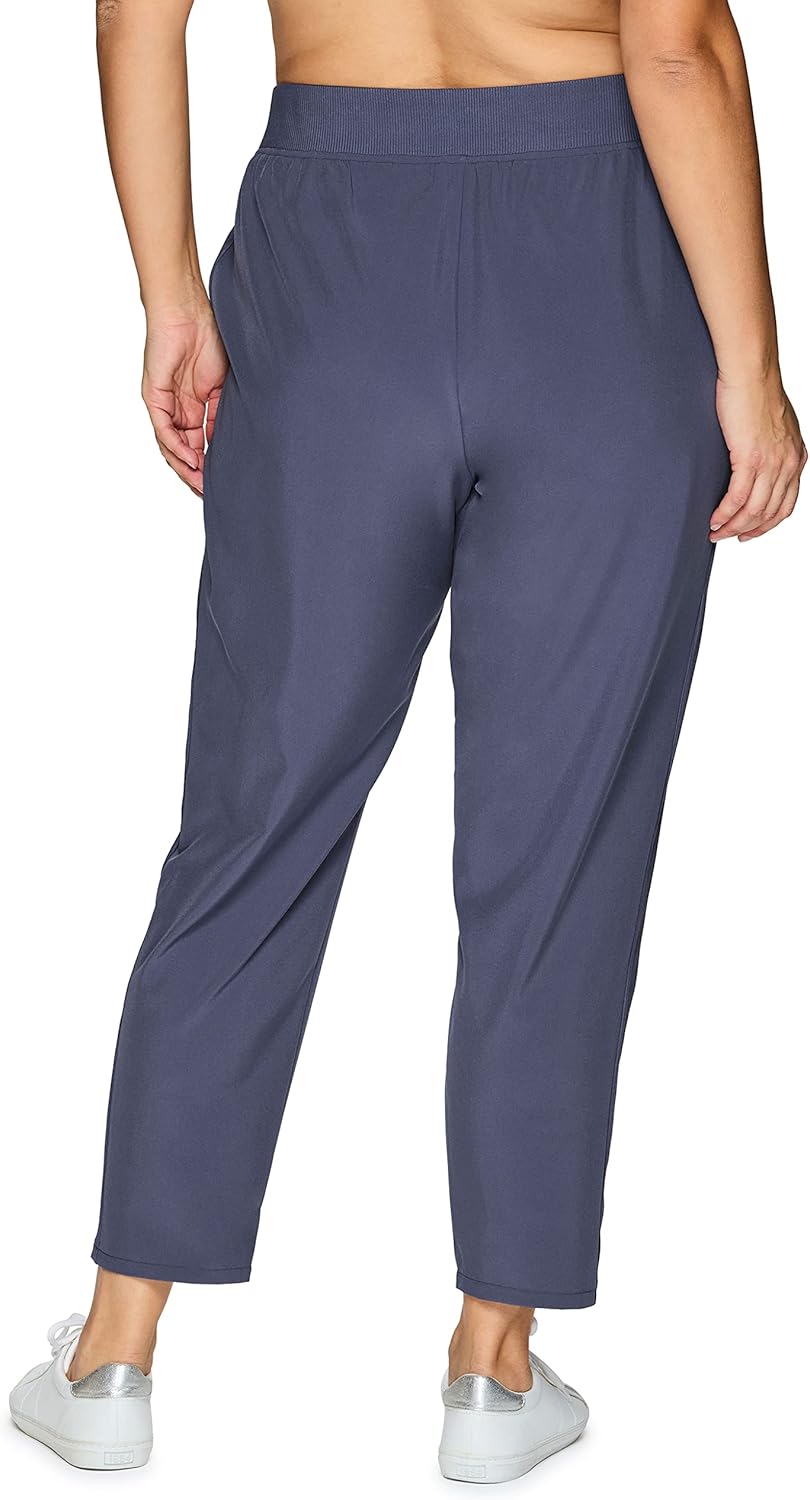 RBX Women's Plus Size Ankle Pant with Pockets Lightweight Quick Drying Woven Weekend Pants - Image 3