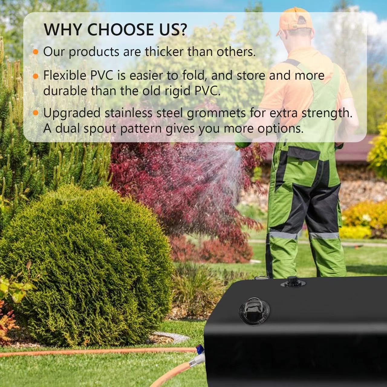 Water Tank, Water Storage Bladder, 65 Gallon and 30 Gallon Portable Large Water Storage, Water Bladder Tank