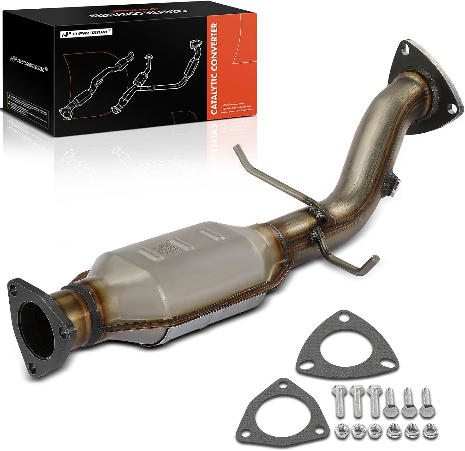 A-Premium Catalytic Converter Kit Direct-Fit Compatible with Chevrolet Blazer 1996-1999 4.3L & GMC Jimmy 1996-1999 4.3L & Oldsmobile Bravada 1996-1999 4.3L, EPA Compliant