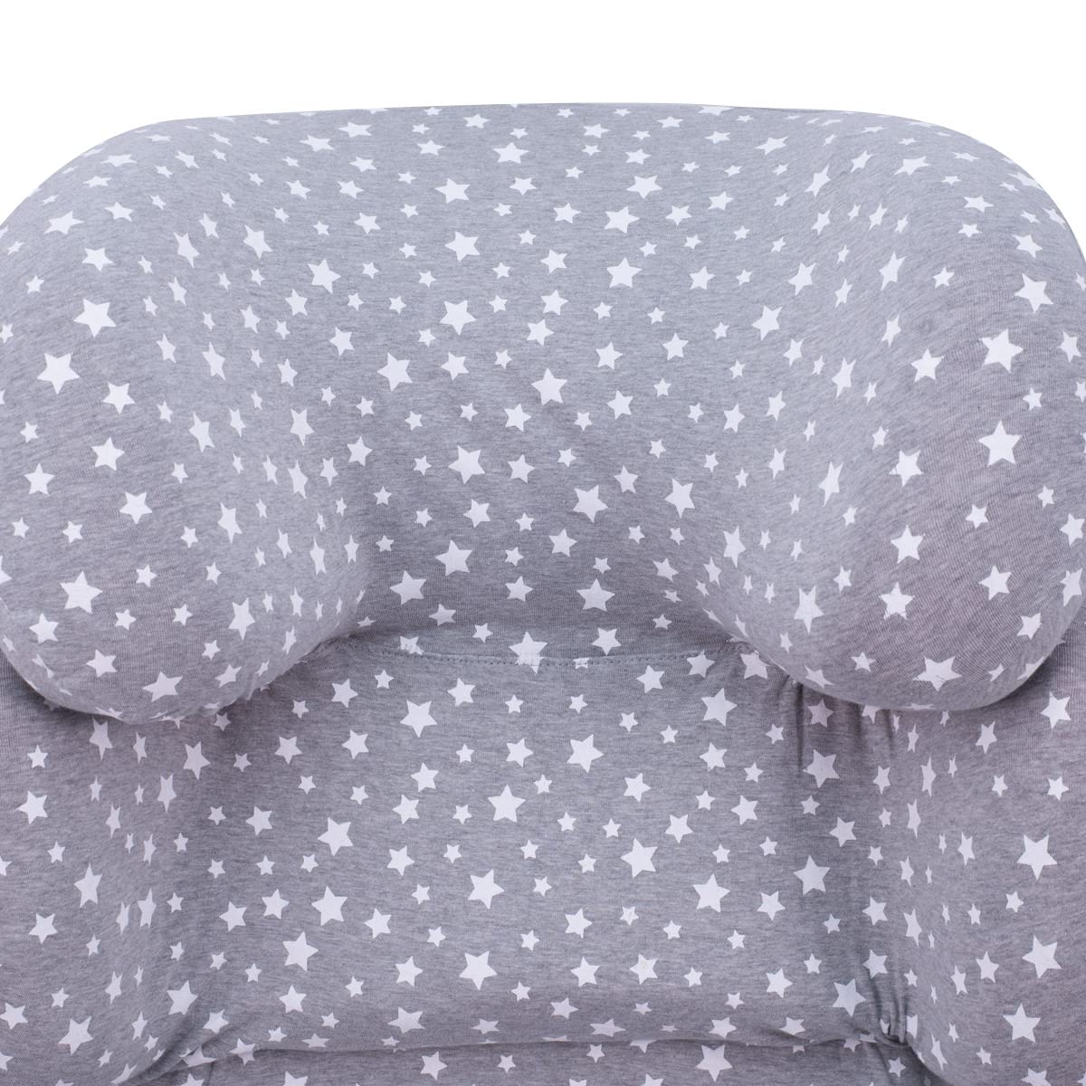 JYOKO Kids Funda de Algodón para Silla de Coche de Niños Compatible con Cybex Solution Fix, 2 Fix (White Star)