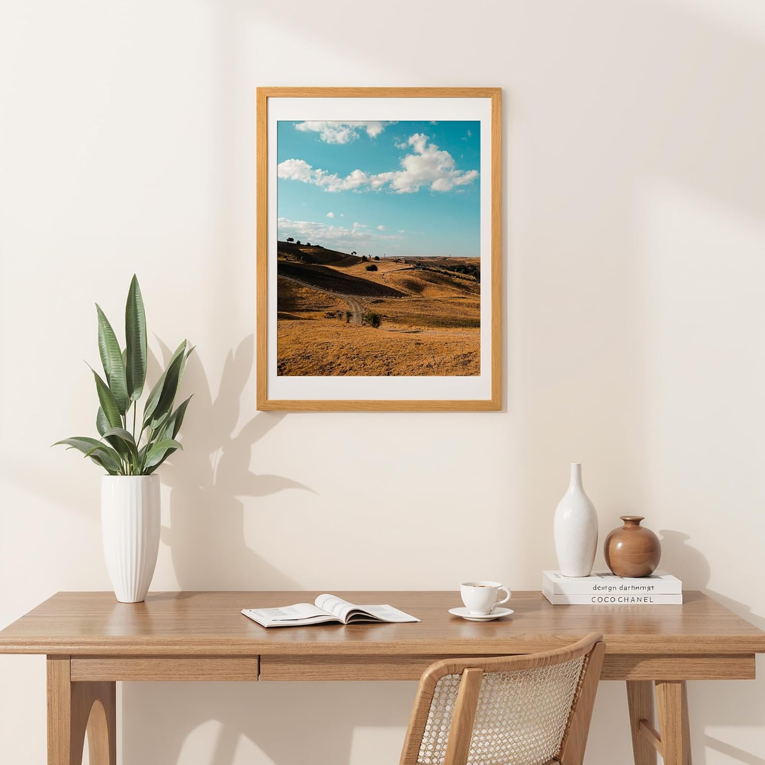 18x24 picture frame, usa-sourced teak wood photo frames with hd tempered glass, 18 x 24 wood poster frames for wall, wooden 18x24 frame matted to 16x20, horizontal or vertical wall display set of 1 usa-sourced teak wood 18x24 inch similar