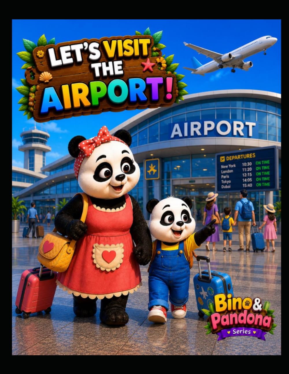 Bino & Pandona Series Let’s Visit the Airport!: Fun Airport Coloring Book for Kids Ages 3–8