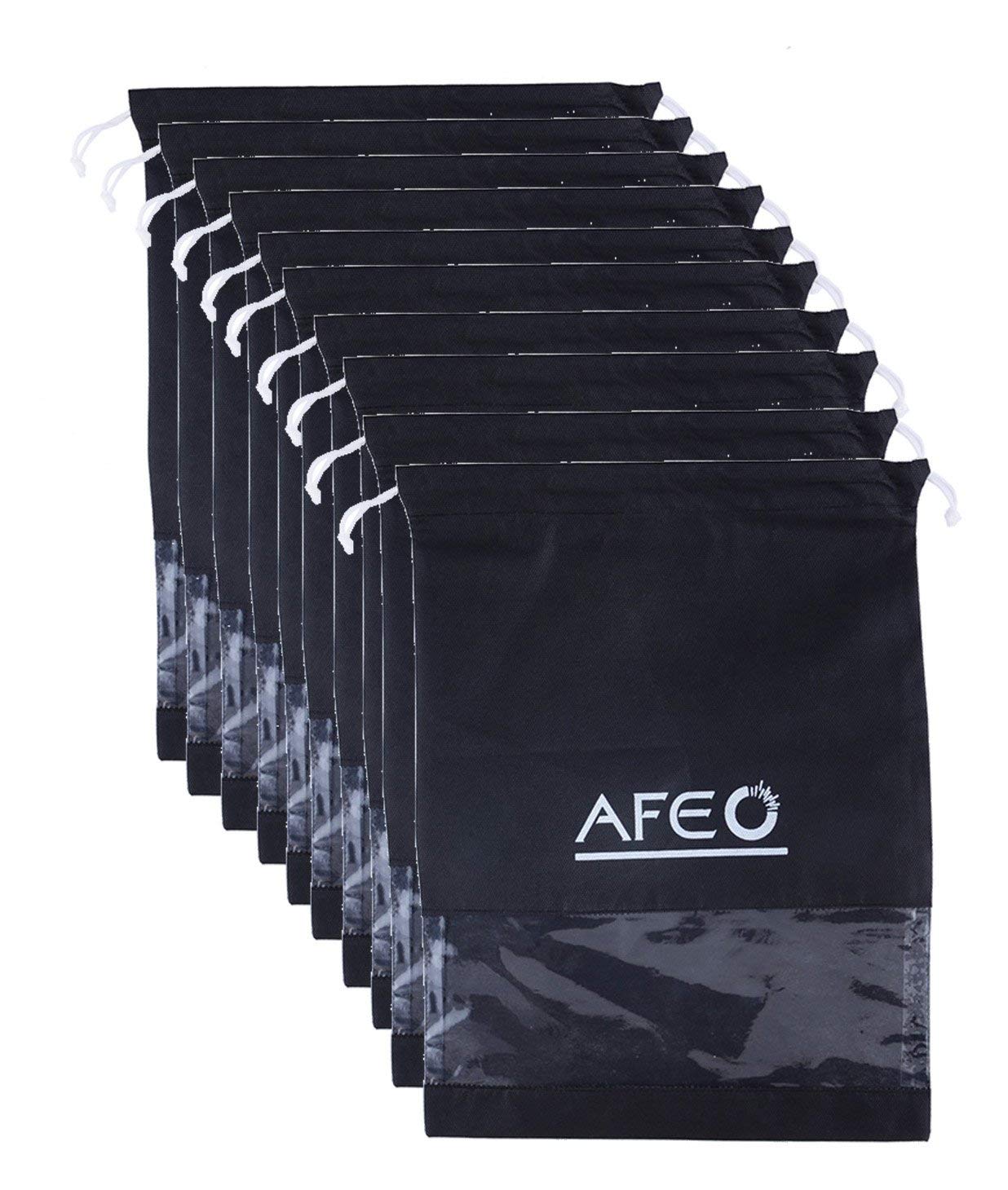 Buy AFEO Fabric Shoe Bag (Black_GRPVCBLACK_10) at Amazon.in